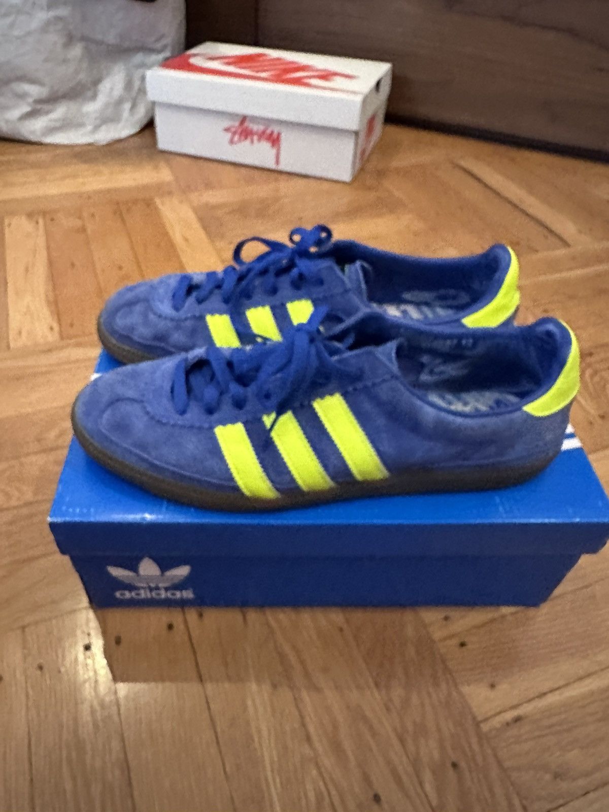 image of Adidas Whaley Spzl Shoes in Blue, Men's (Size 9.5)