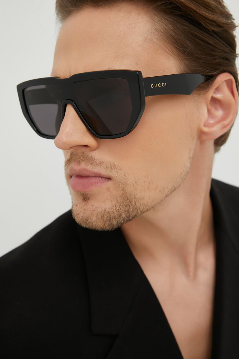 image of New Gucci Gg0997S 002 Geometric Black Unisex Sunglasses, Men's