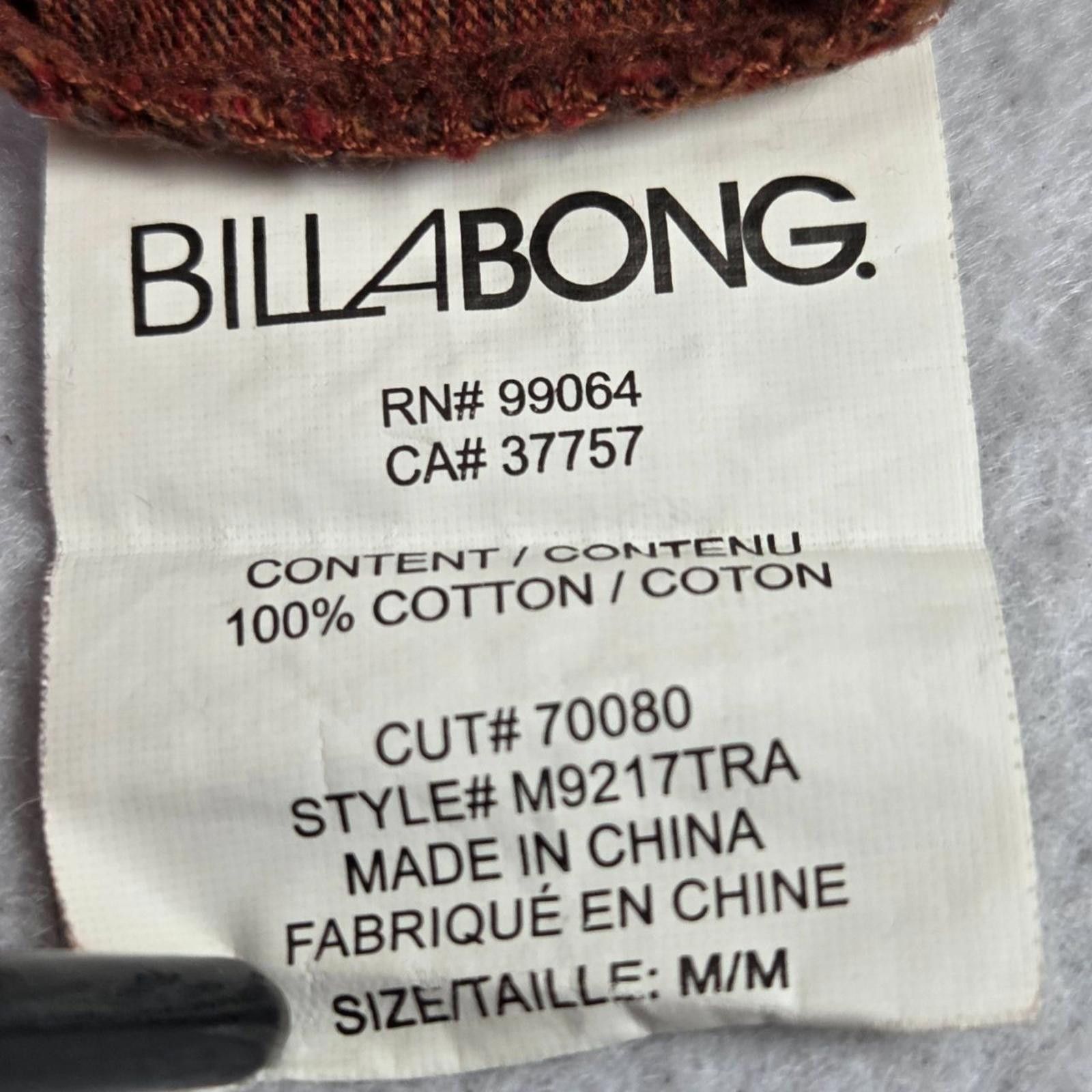 Billabong VTG BILLABONG TShirt Mens Medium Rust Custom Fit 100% Cotton Size US M / EU 48-50 / 2 - 5 Thumbnail