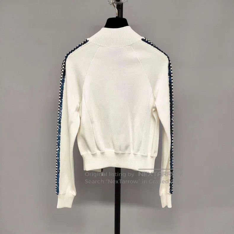 Chanel Chanel White No. 5 knitted jacket Size XXS / US 00 / IT 34 - 2 Thumbnail
