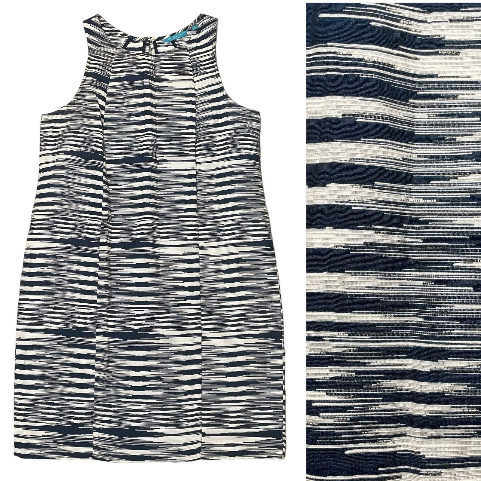 Tori Richard Tori Richard Honolulu Shift Dress Sleeveless Navy Blue White Size M / US 6-8 / IT 42-44 - 1 Thumbnail