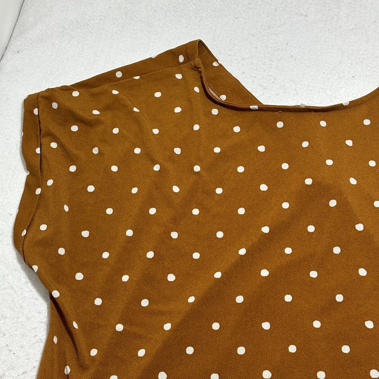 Other Flower & Feather 2X Yellow Polka Dot V-Neck Blouse Tie Front Size XXL / US 16-18 / IT 52-54 - 15 Thumbnail