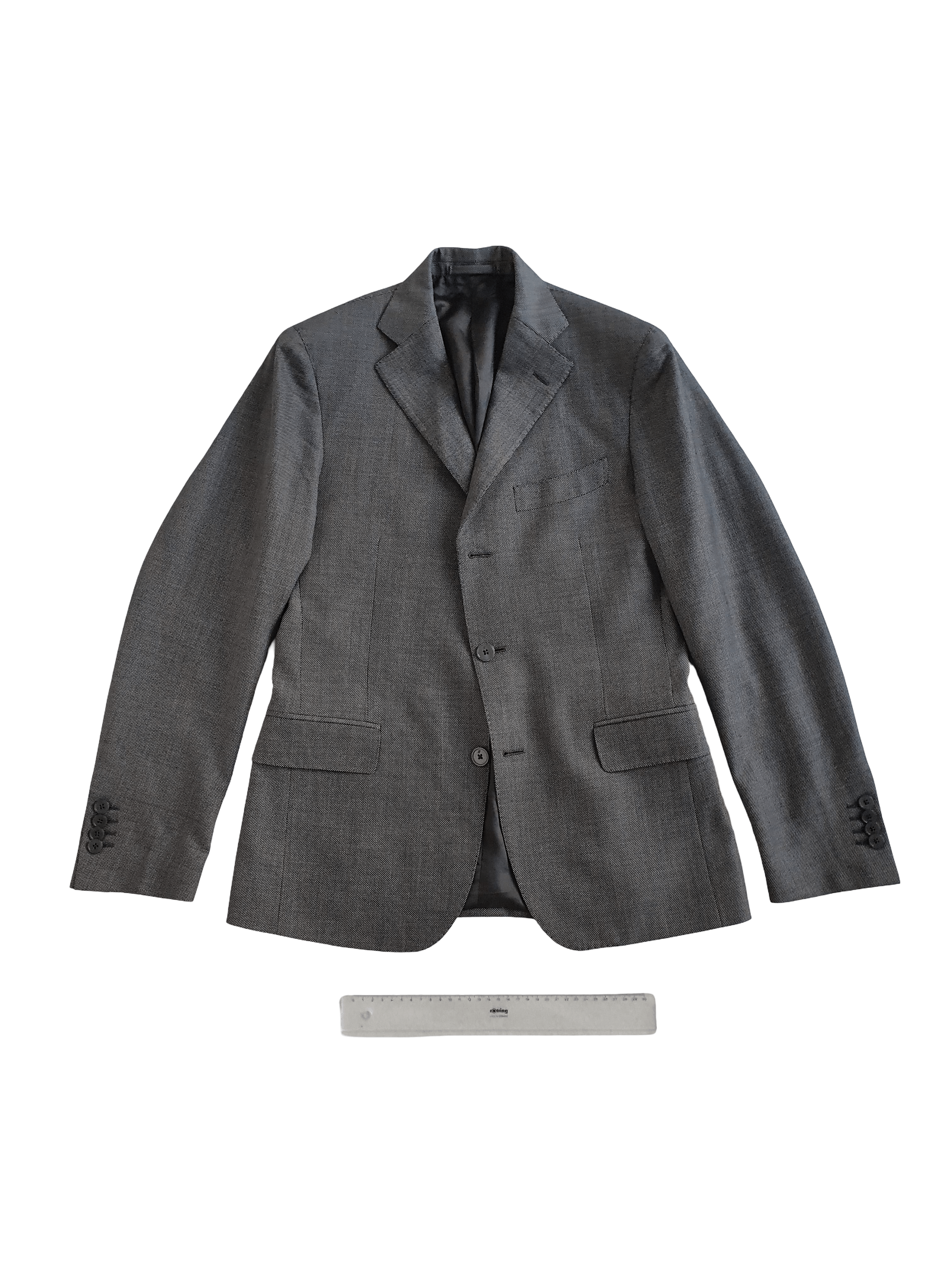 Lardini Sports Coat Suit Jacket - Gray (Birdseye) - Sz EU 48 Size 38R - 1 Thumbnail