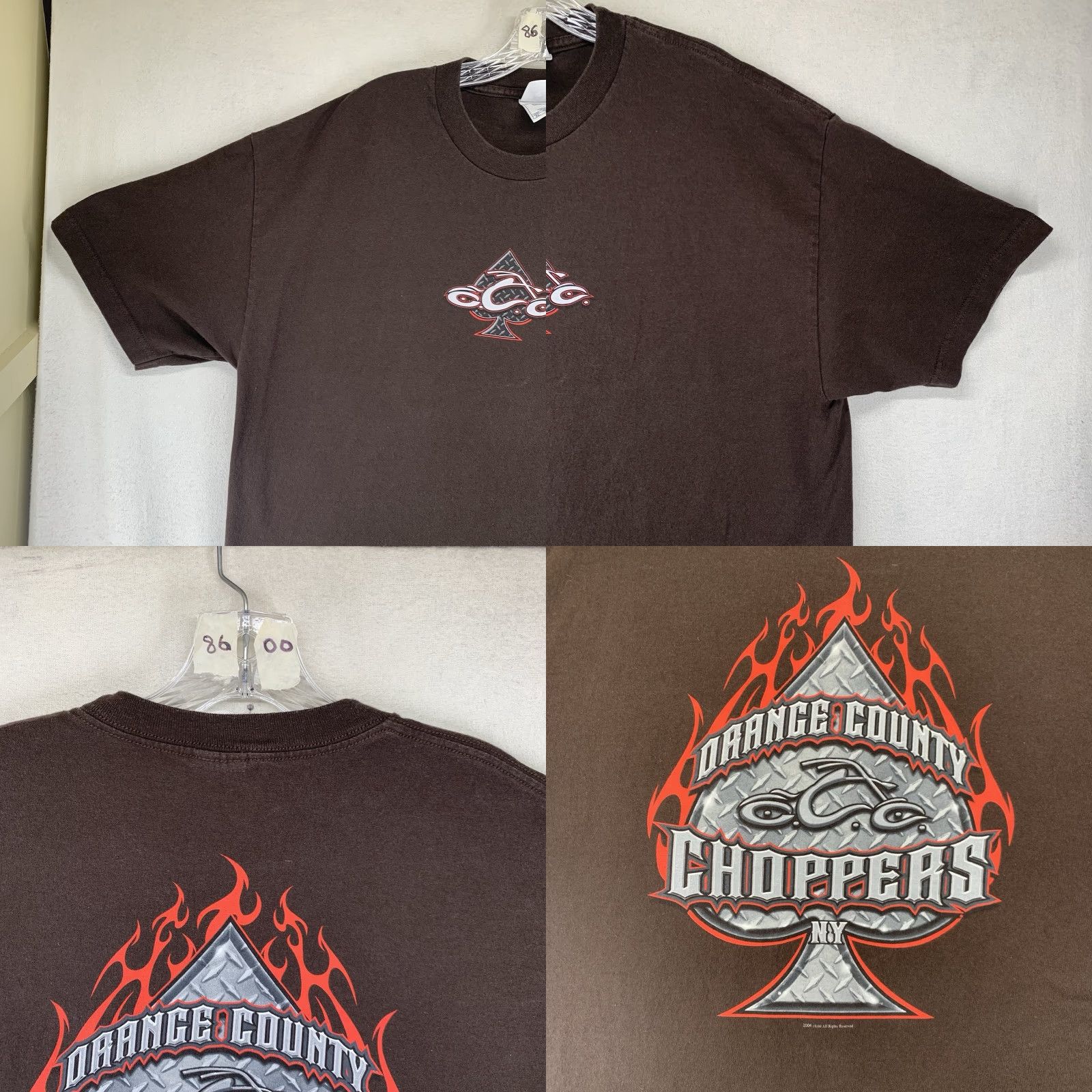 Vintage VINTAGE Orange County Choppers T-Shirt Men XL Biker Brown 2000s Y2K Graphic Print Size US XL / EU 56 / 4 - 8 Thumbnail