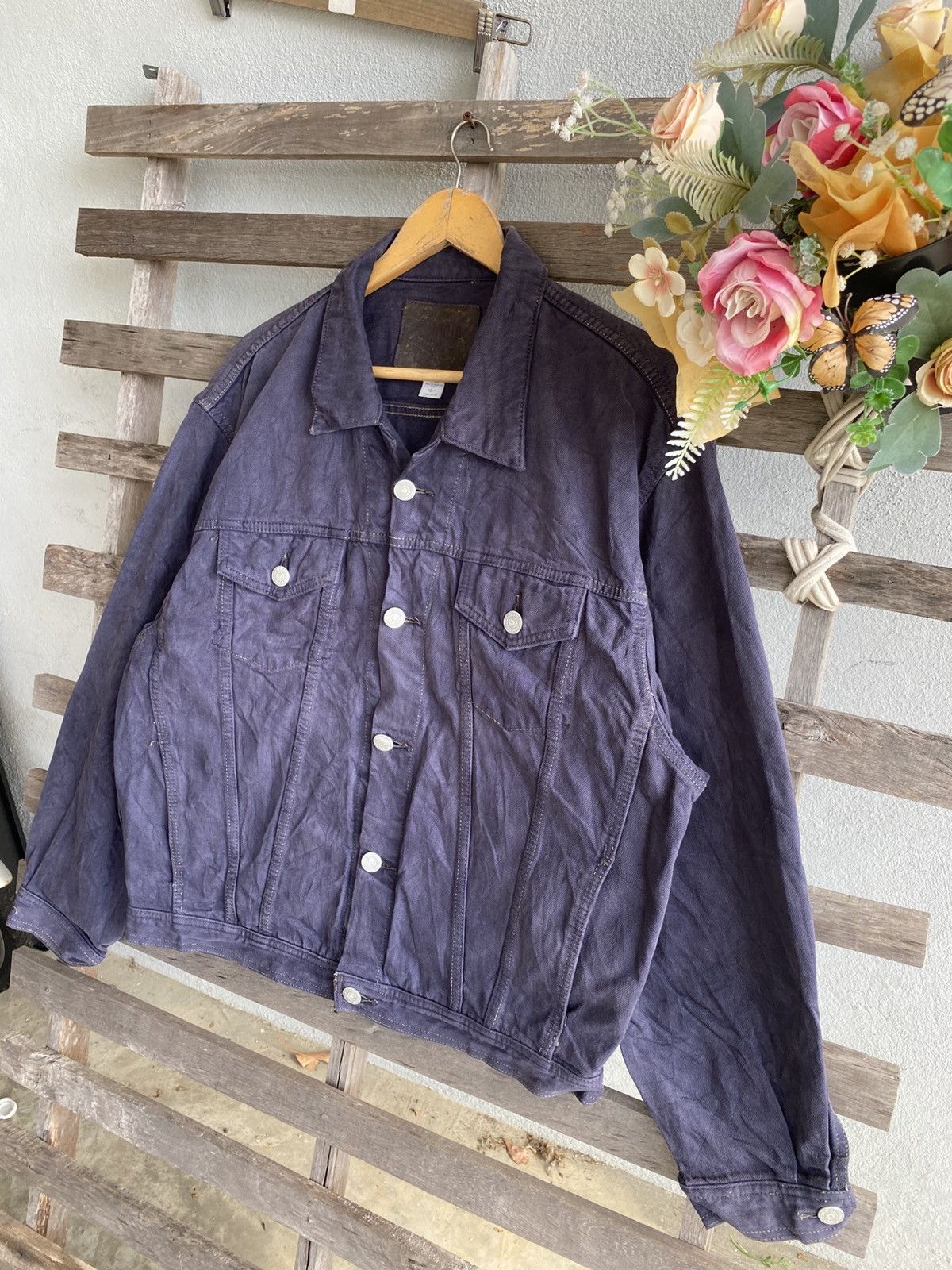 Edwin Vintage 90s Edwin Indigo Jacket Size US XL / EU 56 / 4 - 3 Thumbnail