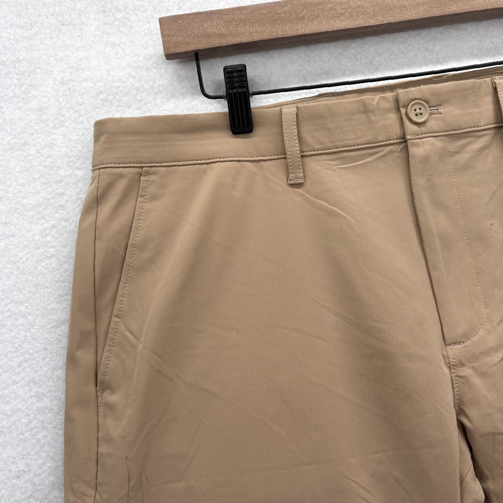 J.Crew J.Crew Flex Tech Pants Mens 34x32 Slim Straight Leg Beige Polyester Stretch Pockets Flat Front Brown 90s? Size US 34 / EU 50 - 3 Thumbnail