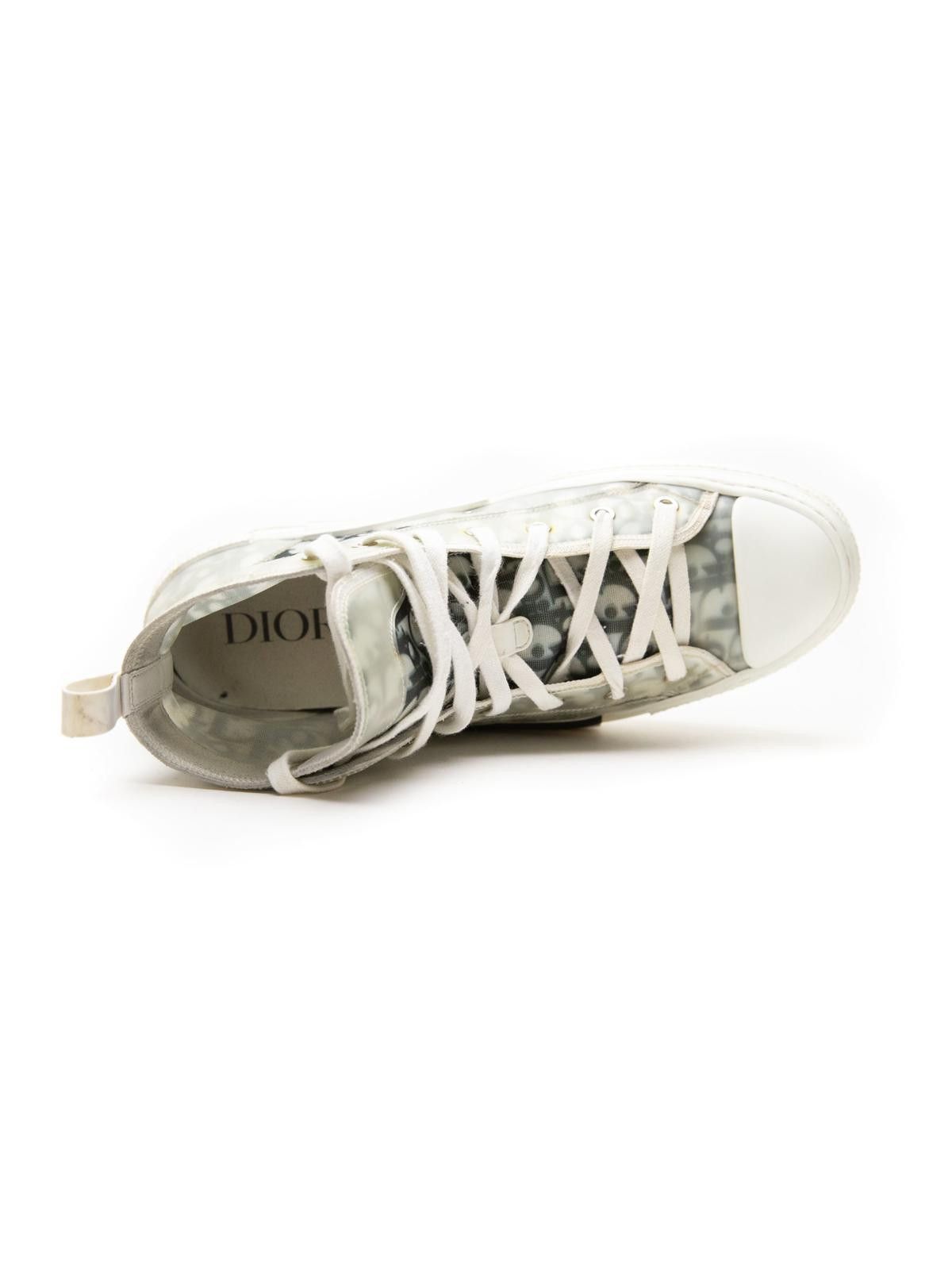 Dior Dior B23 Oblique Hightop Trainers Size US 8.5 / IT 38.5 - 4 Thumbnail