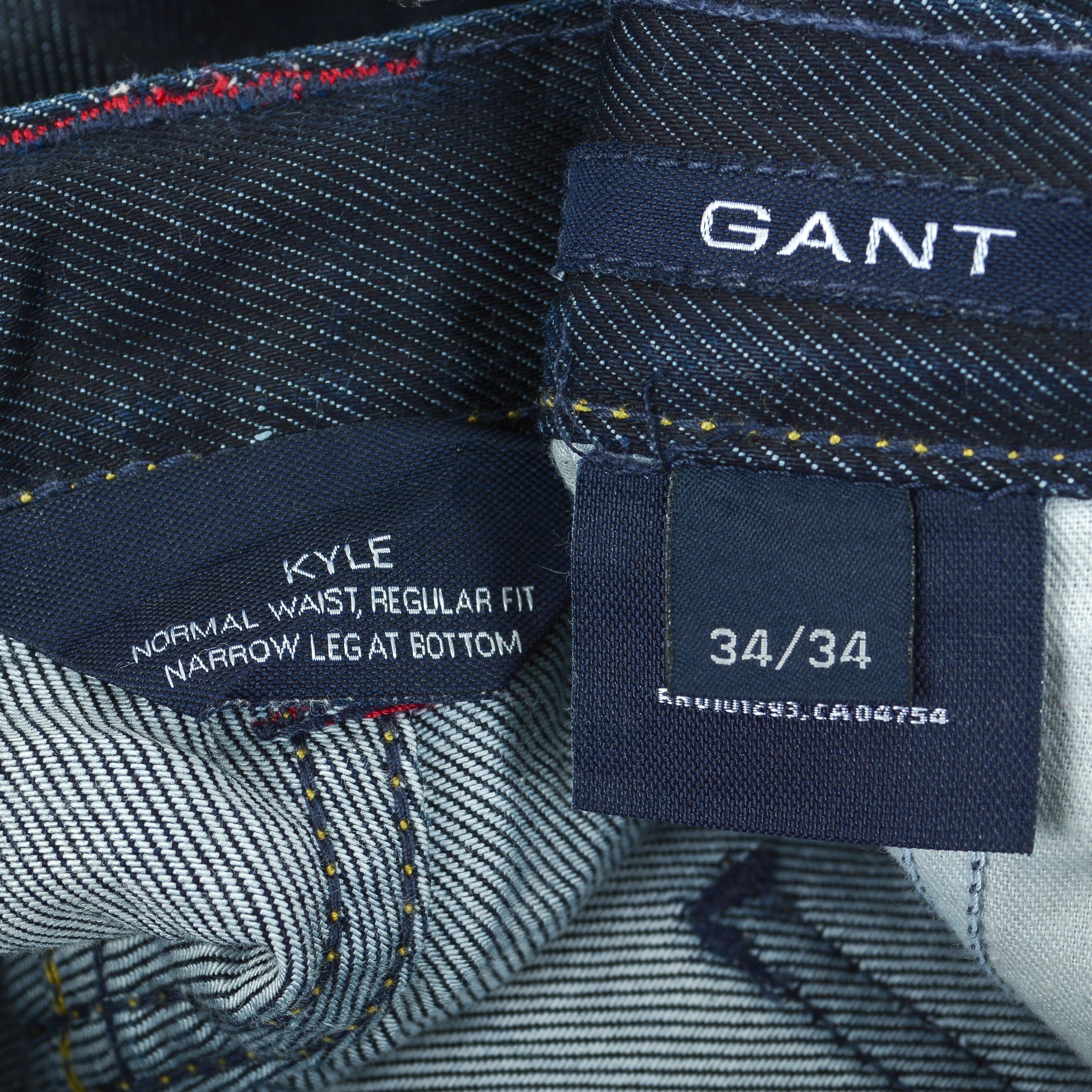 Gant Kyle Indigo Dyed W34 L34 Jeans Denim Trousers Pants Unwash Size US 34 / EU 50 - 7 Thumbnail