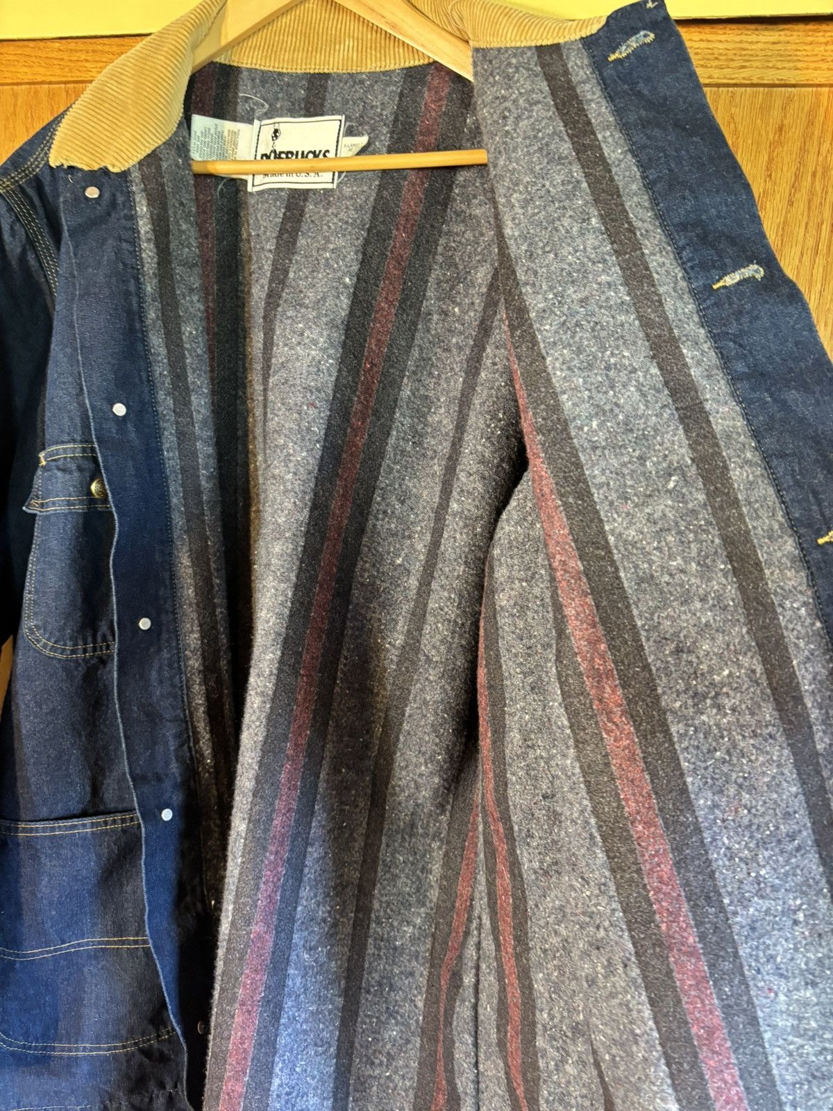 Sears Vintage Blanket Lined Chore Coat Roebucks Tall Corduroy Size US XL / EU 56 / 4 - 2 Thumbnail