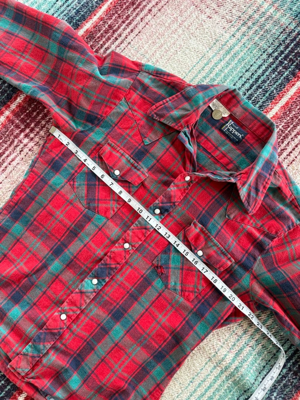 Vintage Vintage Washington Dee Cee Red Green Plaid Pearl Snap Wester Size US M / EU 48-50 / 2 - 7 Thumbnail