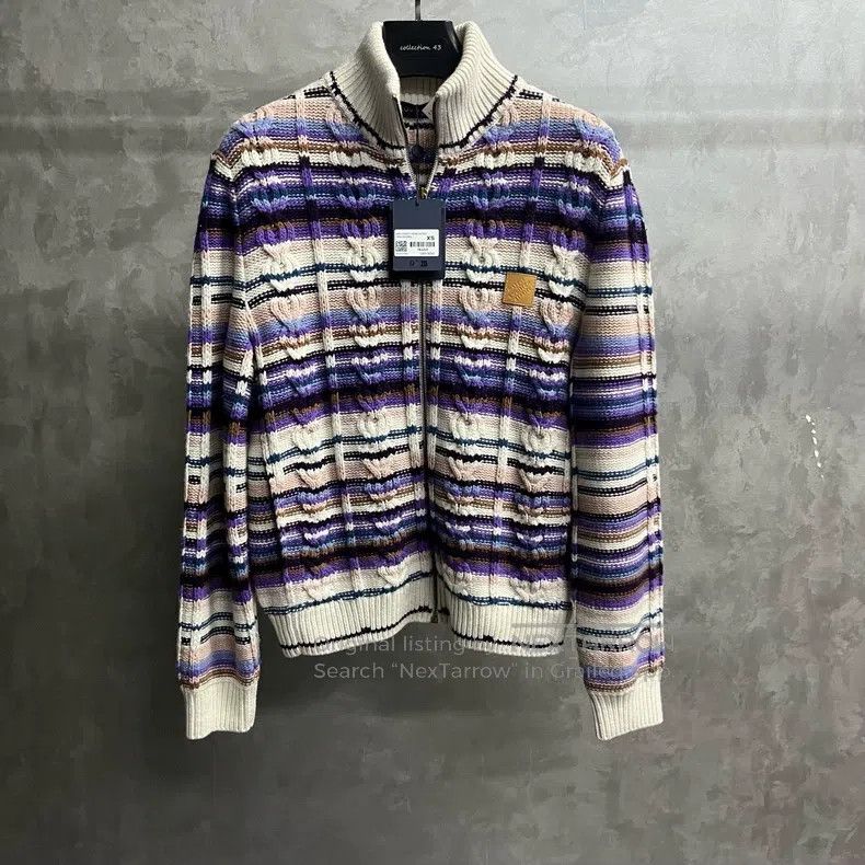 Louis Vuitton Louis Vuitton 26 New Striped Cabin Zip Closure Cardigan sw Size US XS / EU 42 / 0 - 1 Thumbnail