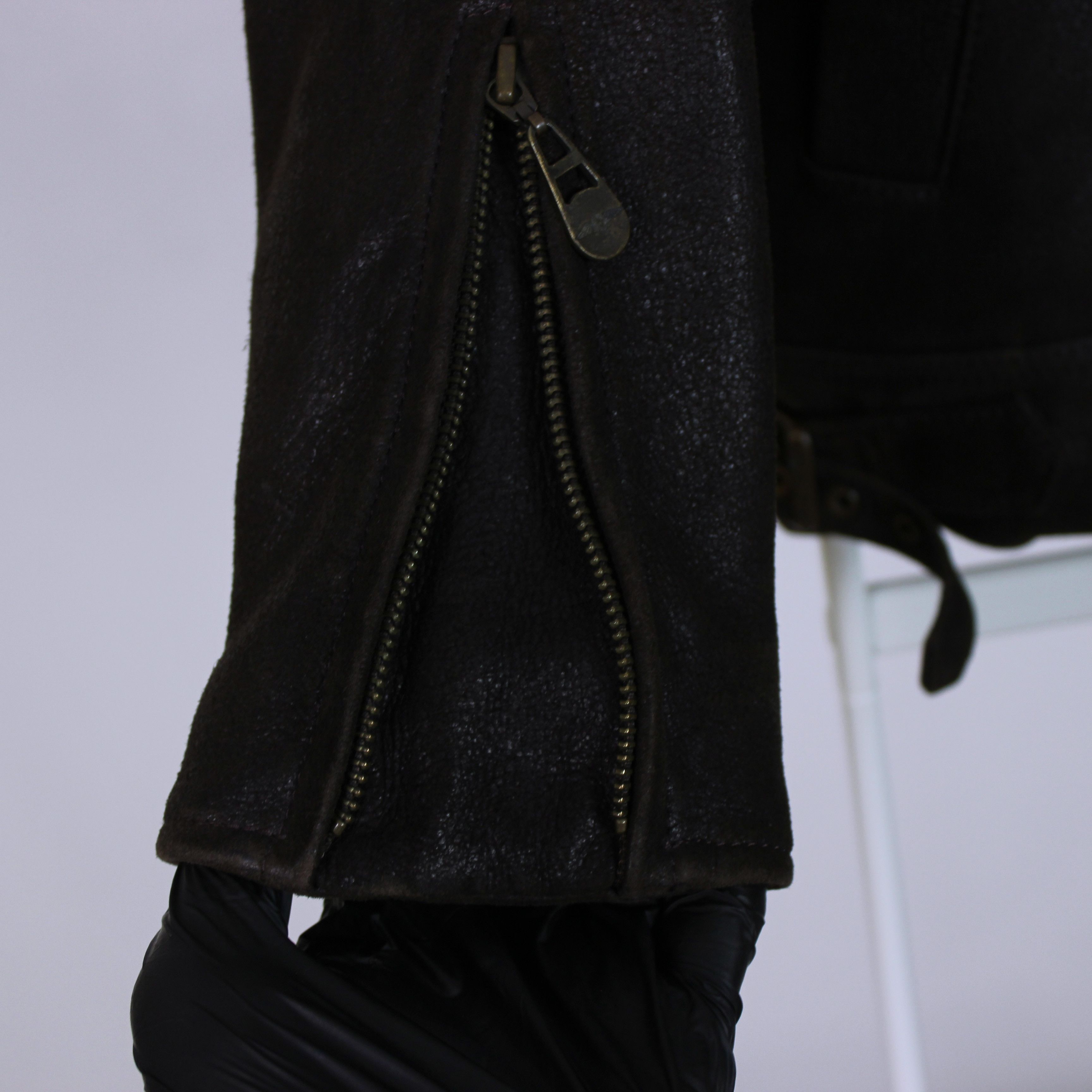 Leather Bassett heavy vintage aviator leather jacket winter M Size M / US 6-8 / IT 42-44 - 14 Thumbnail