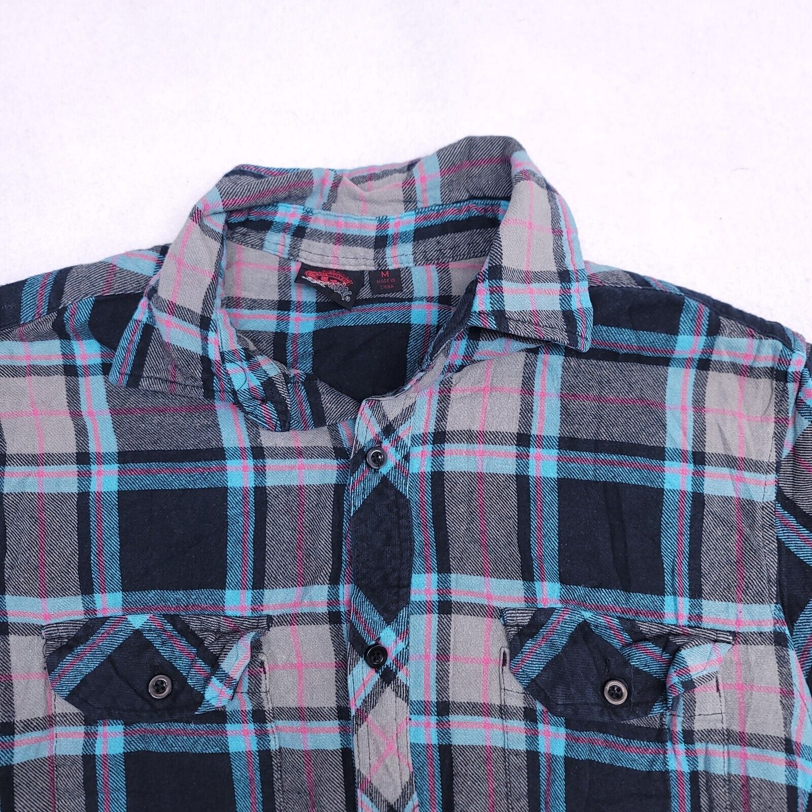 Burnside Burnside Tartan Flannel Button Up Shirt Mens Size M Blue Size US M / EU 48-50 / 2 - 1 Thumbnail