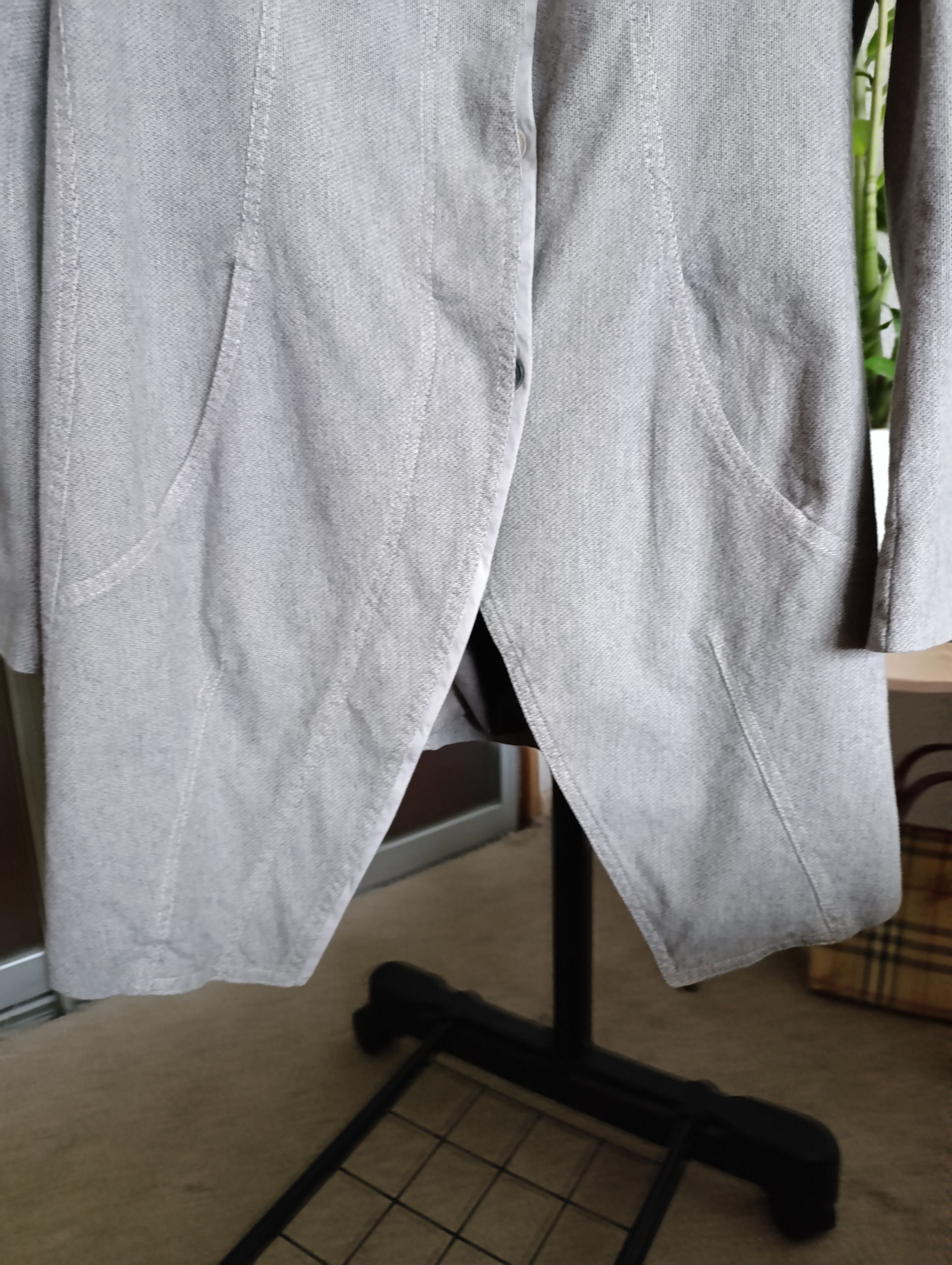 Annette Gortz ANNETTE GORTZ AVANT GARDE WOMENS GRAY COTTON COAT JACKET Size M / US 6-8 / IT 42-44 - 9 Thumbnail