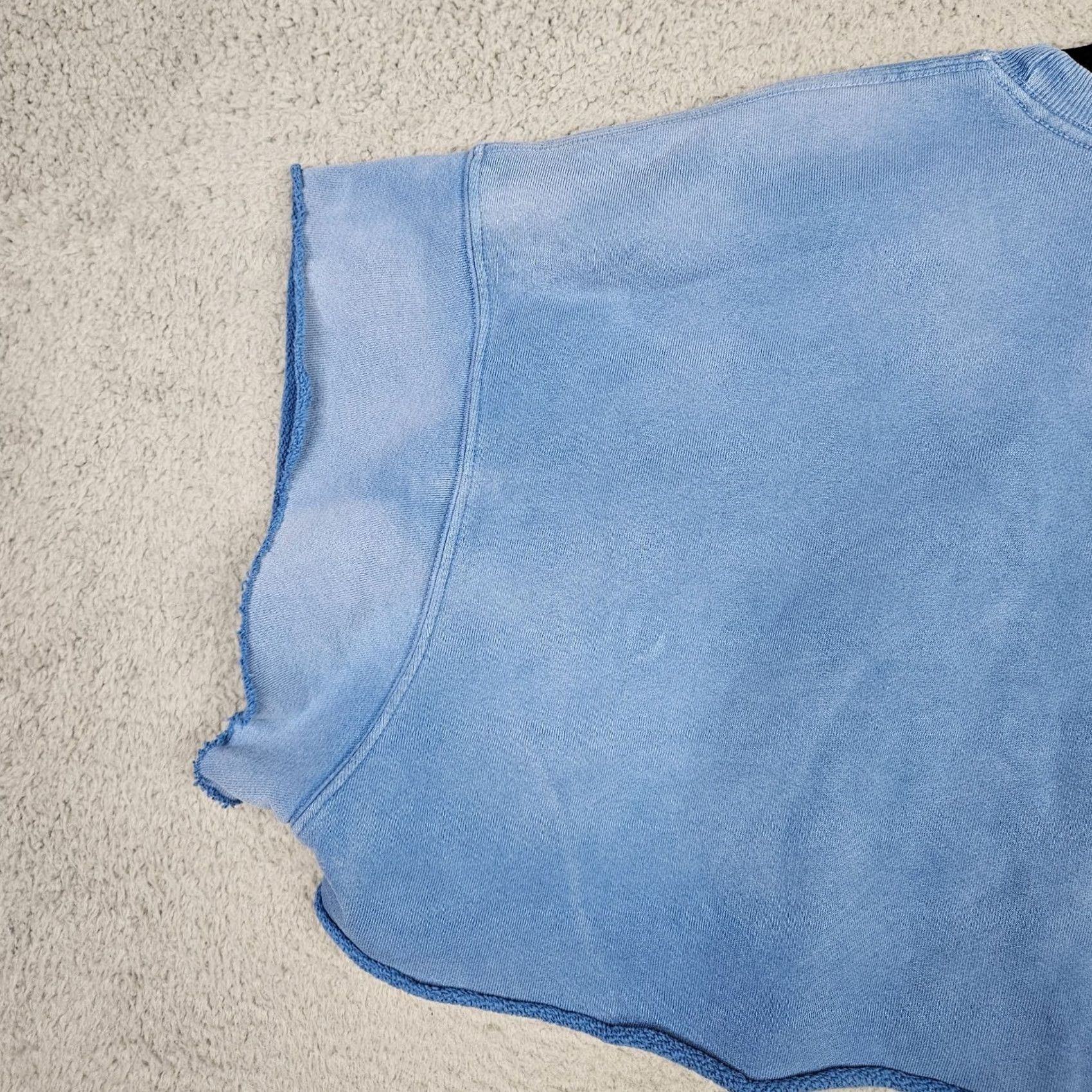 Madhappy MADHAPPY Women's Blue Acid Wash Cropped Sweatshirt Top Regular Size L Size L / US 10 / IT 46 - 3 Thumbnail