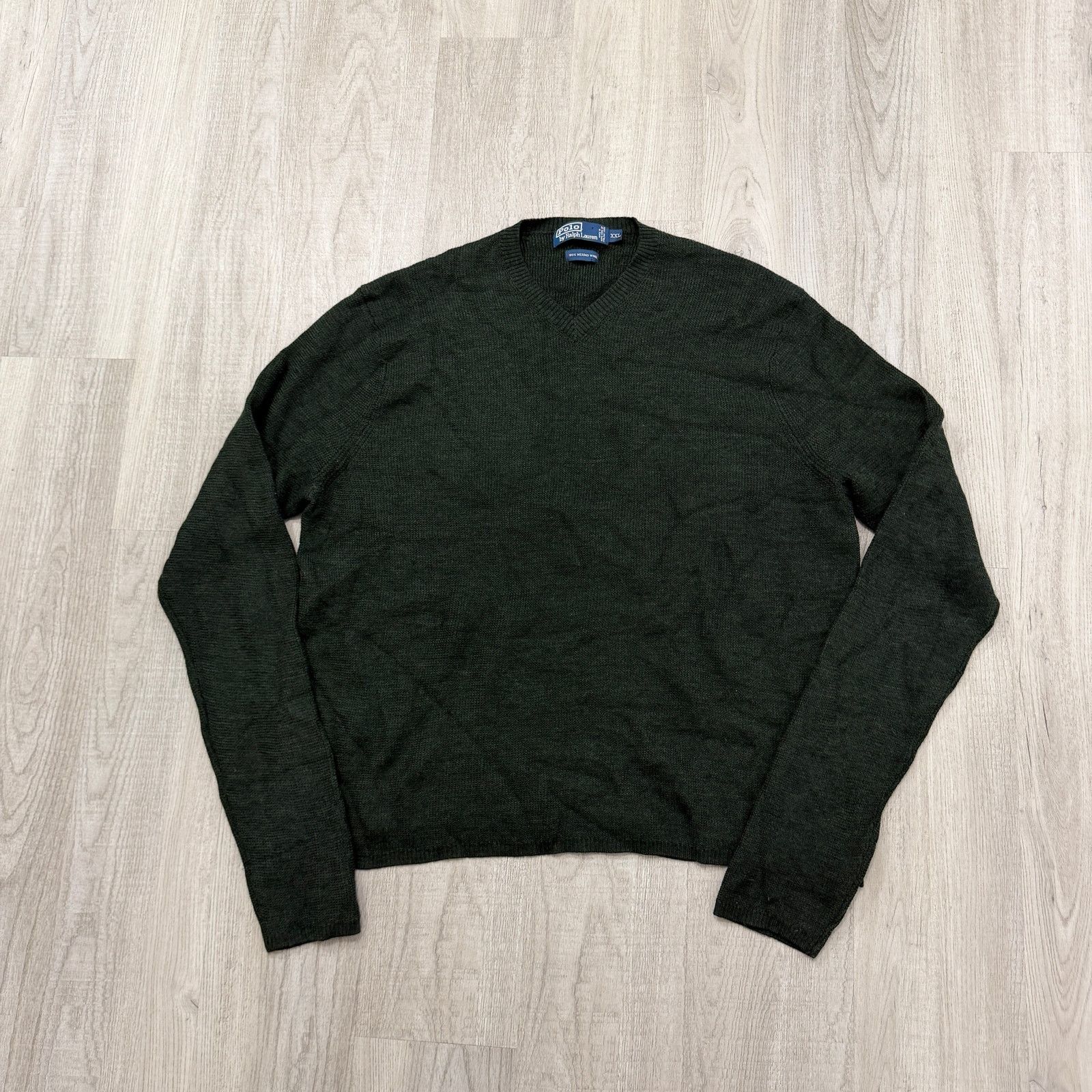 Polo Ralph Lauren Polo Ralph Lauren Sweater Men's 2XL V-Neck 100% Merino Wool Size US XXL / EU 58 / 5 - 1 Thumbnail