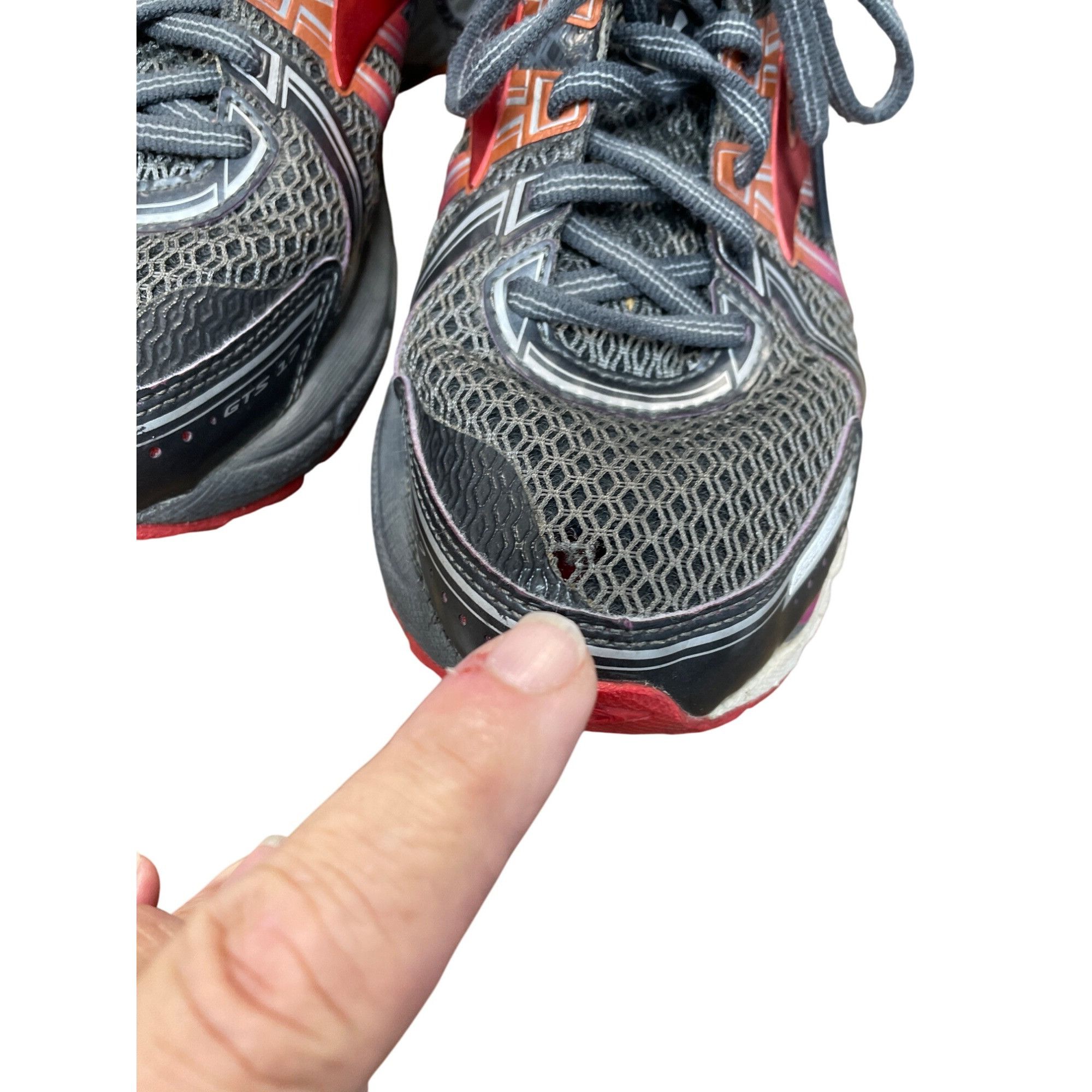 Asics Brooks GTS 17 Womans pink gray running sneakers SZ 9D SKU 94 Size US 9 / IT 39 - 14 Thumbnail