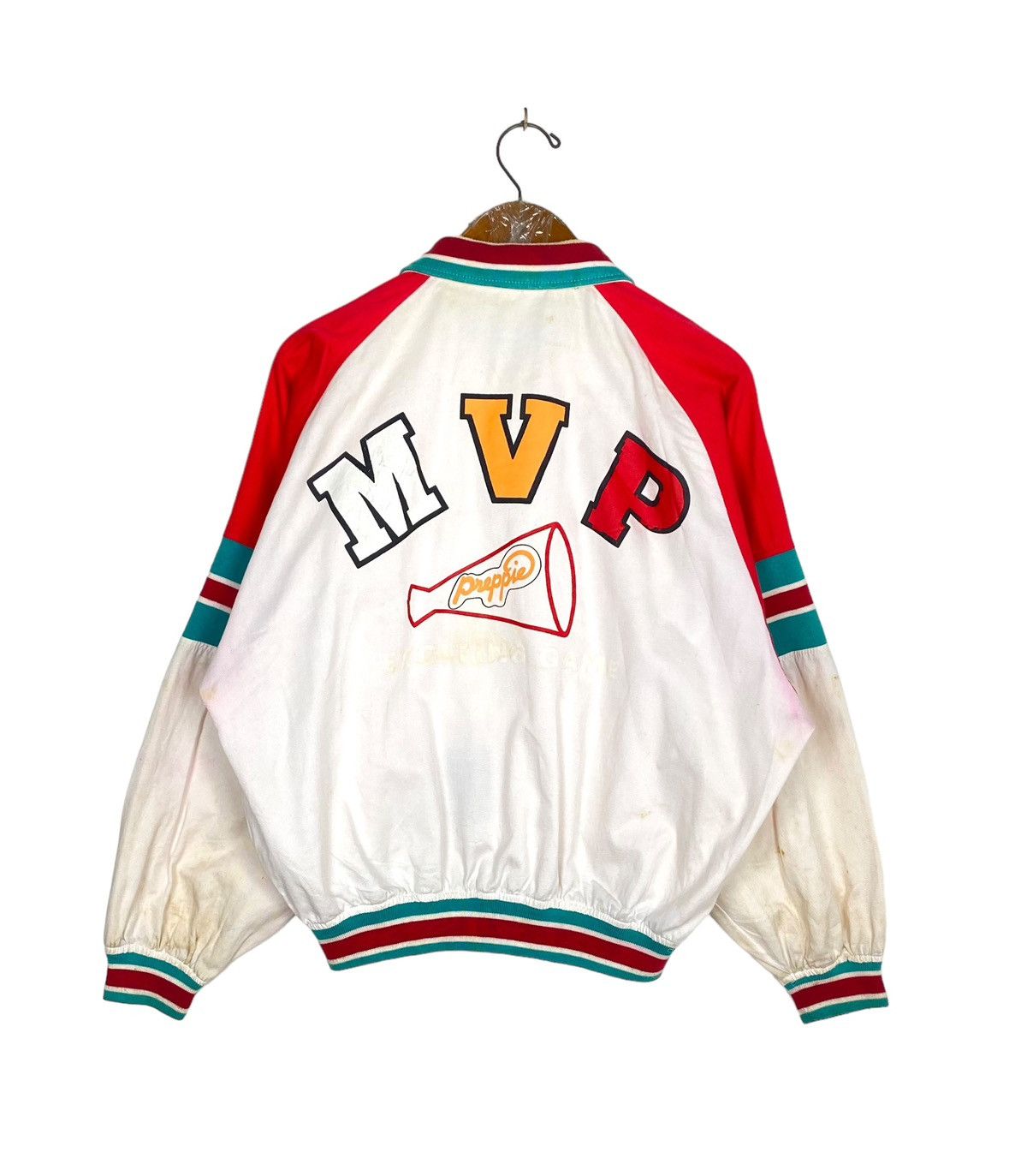 Japanese Brand Rare‼️ Vintage Blooming Town MVP Big Logo Varsity Jacket Size US M / EU 48-50 / 2 - 1 Thumbnail