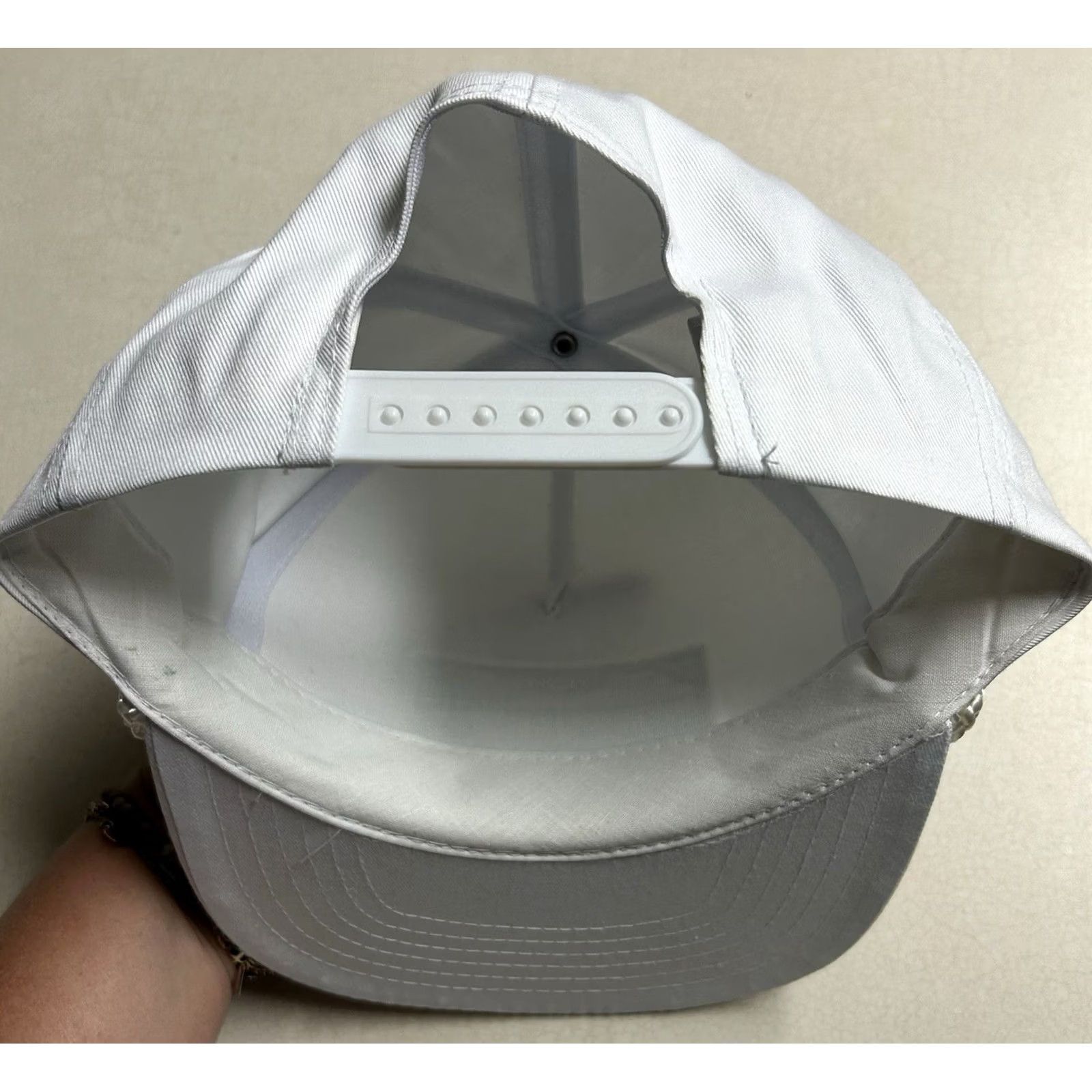 Roper VINTAGE Farmland White White Rope Logo Patch Hat Strapback Cap Men’s Cap Size ONE SIZE - 7 Thumbnail