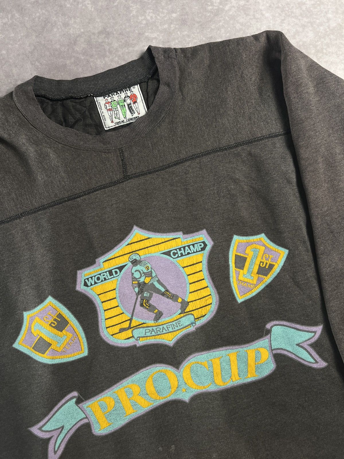 Vintage Vintage PARAFINE Pro Cup Sweatshirt Made in France - Size XL Size US XL / EU 56 / 4 - 2 Thumbnail