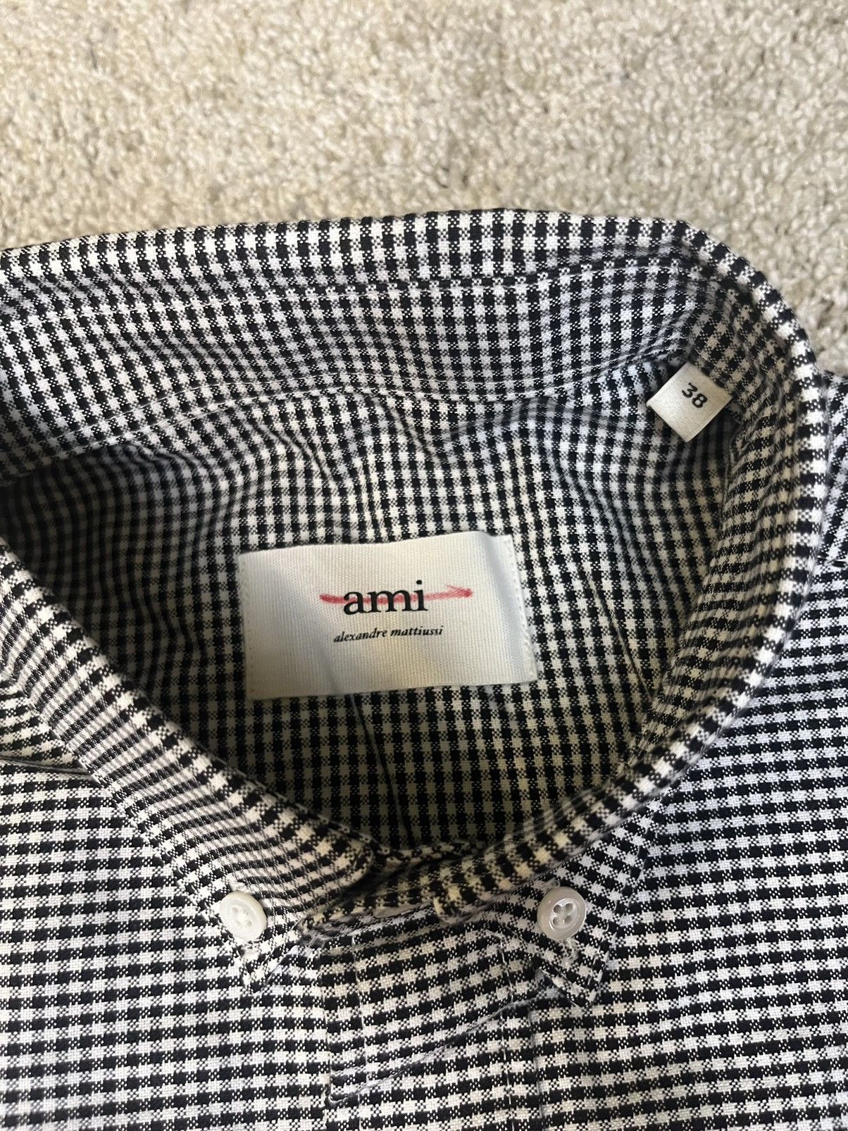 AMI Ami Paris Check Button-Up Shirt Size US M / EU 48-50 / 2 - 4 Thumbnail