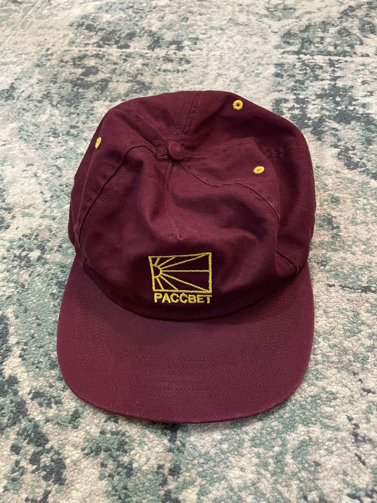 PACCBET SS23 Paccbet Burgundy Woven Leather Adjustable Hats Size ONE SIZE - 17 Thumbnail