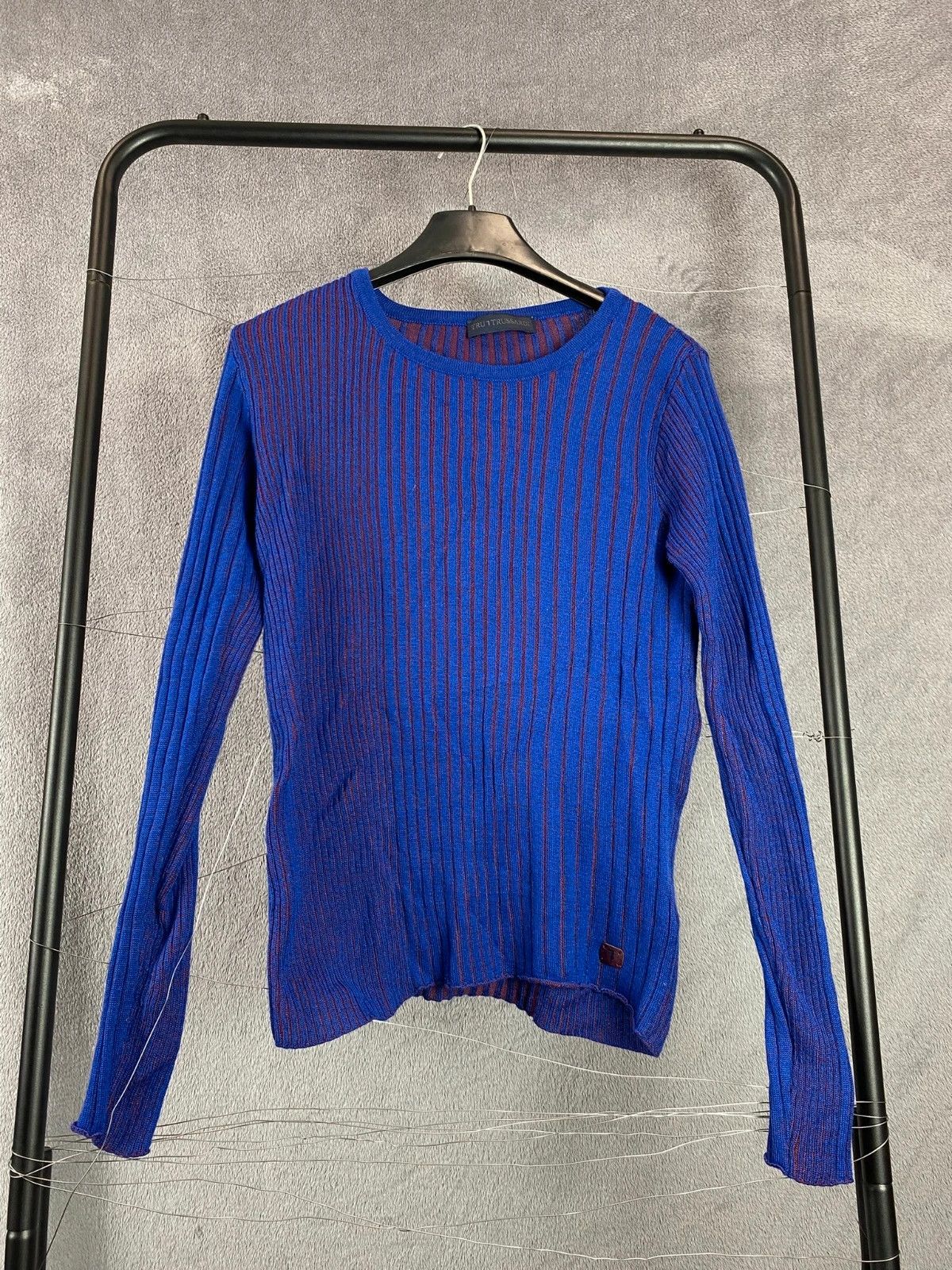 Trussardi Tru Trussardi Navy Blue Y2K Knit Sweater S Size US S / EU 44-46 / 1 - 1 Thumbnail