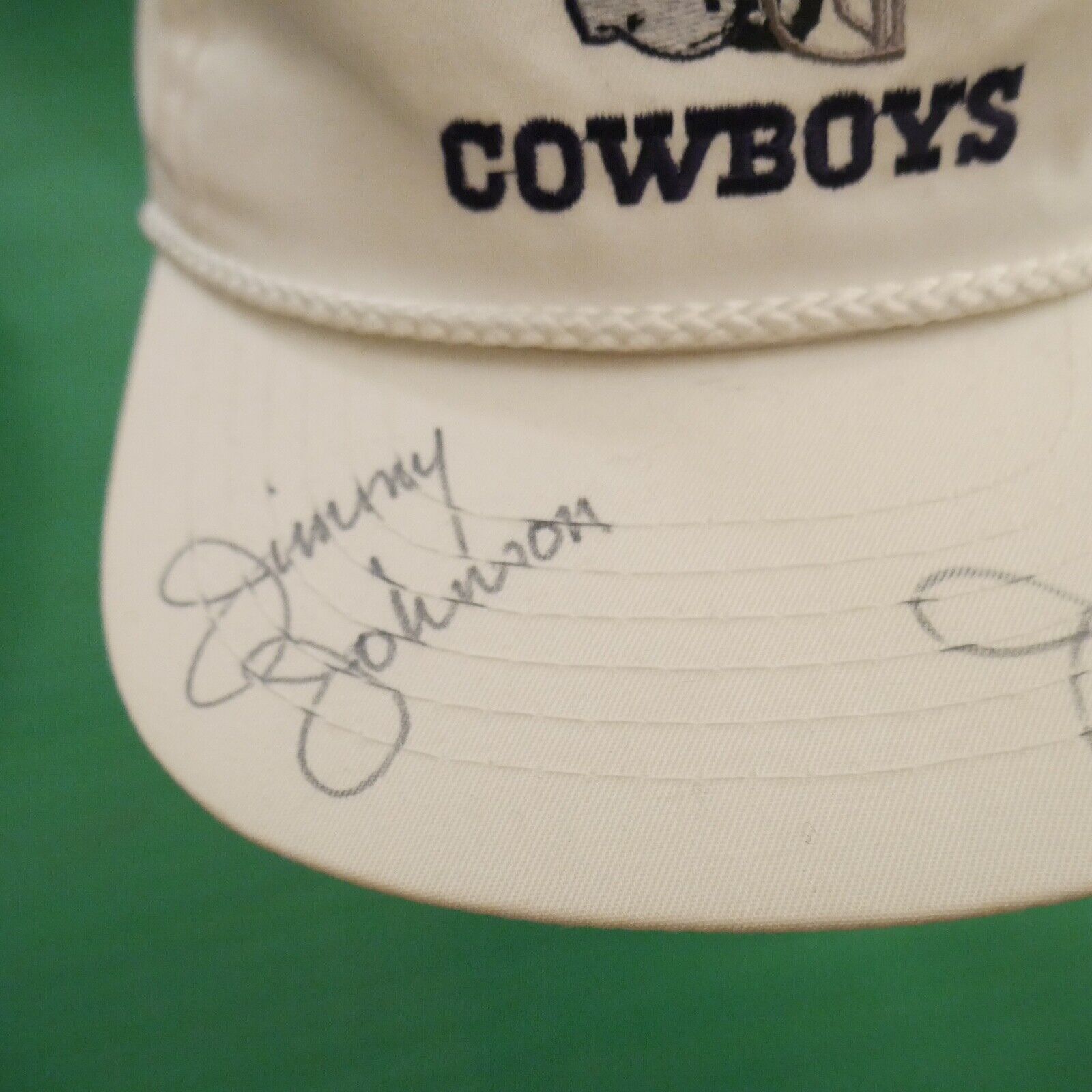 Vintage Dallas Cowboys Snapback Hat Jimmy Johnson Autograph