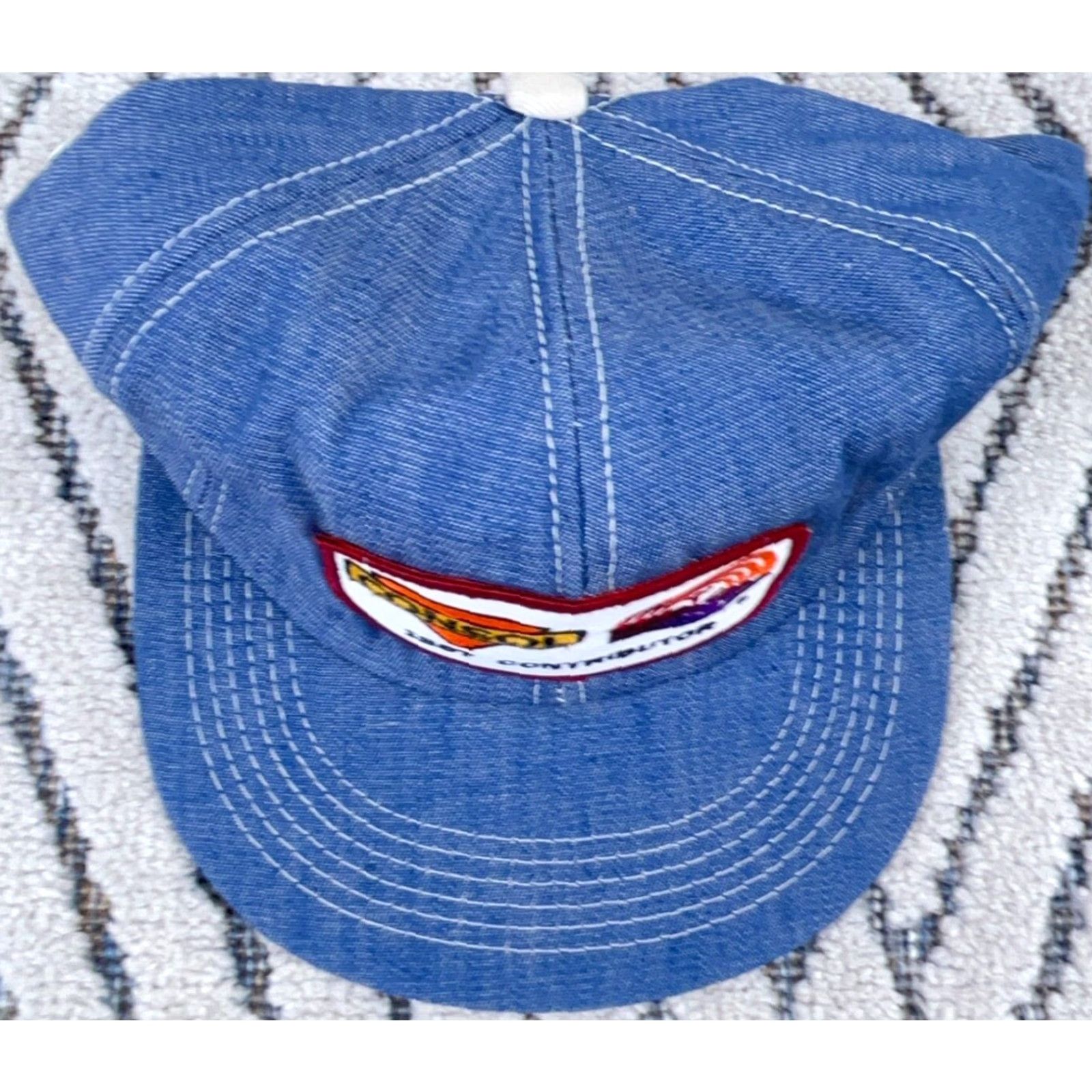 Vintage VINTAGE American Legend Trucker Hat Cap Denim Blue 80s 90s USA Snap Back Adjustable Men One Size Cap Size ONE SIZE - 5 Thumbnail