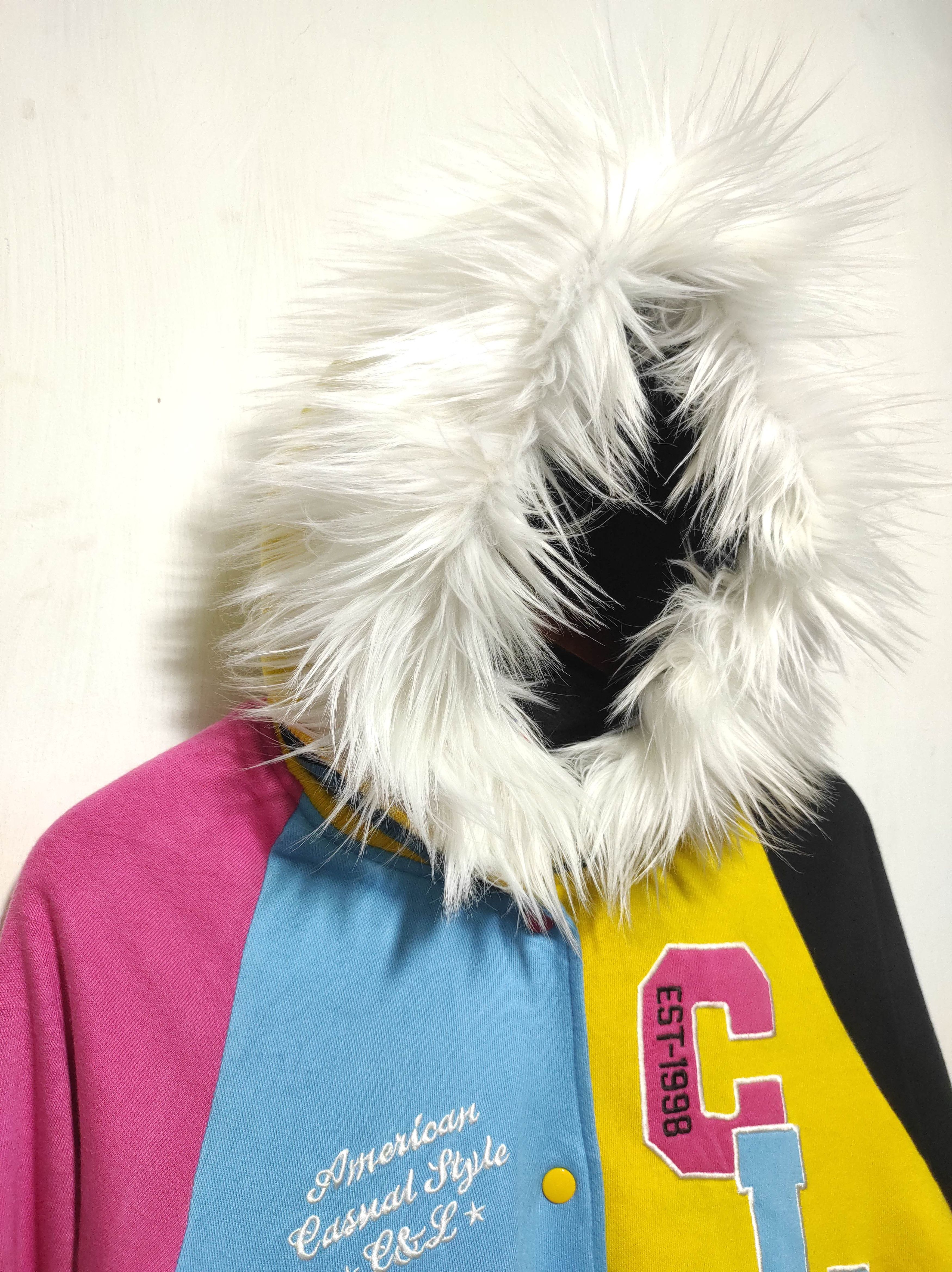 Japanese Brand Co and Lu Colorblock Fur Hoodie IfSixWasNine LGB style Size US M / EU 48-50 / 2 - 10 Thumbnail
