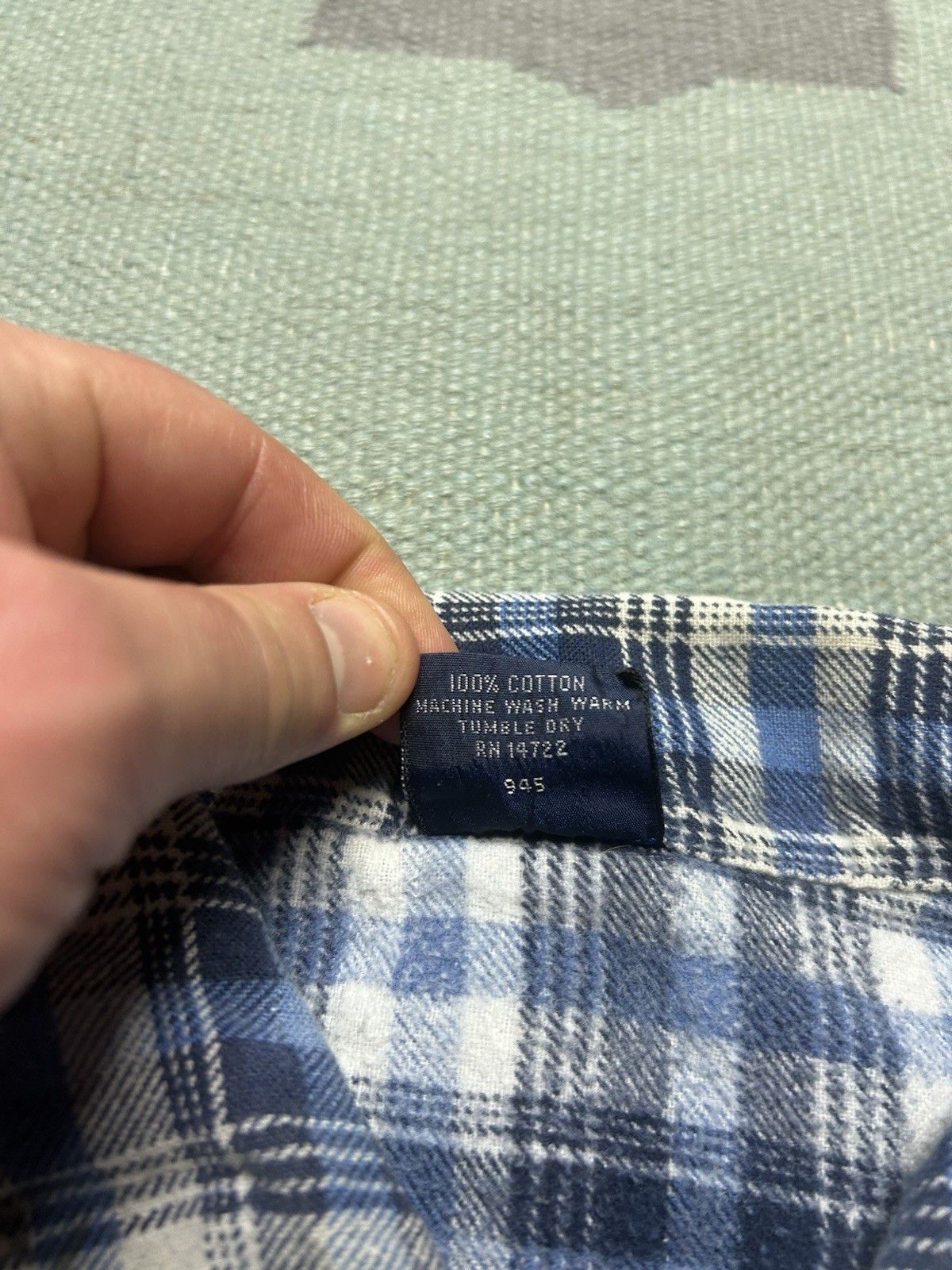 Vintage VTG 80s flannel shirt brushed cotton distre soft plaid large Size US L / EU 52-54 / 3 - 9 Thumbnail