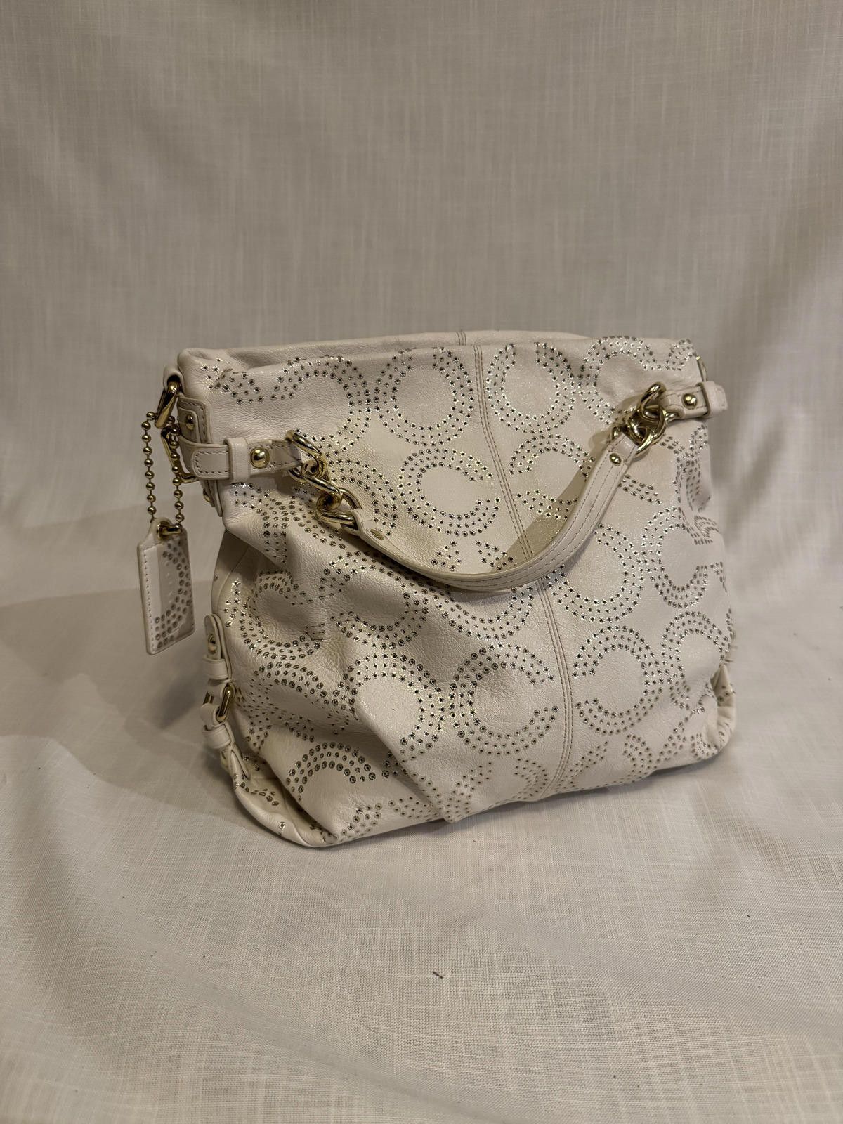 Coach Stylish White Studded Handbag by Coach Size ONE SIZE - 2 Thumbnail