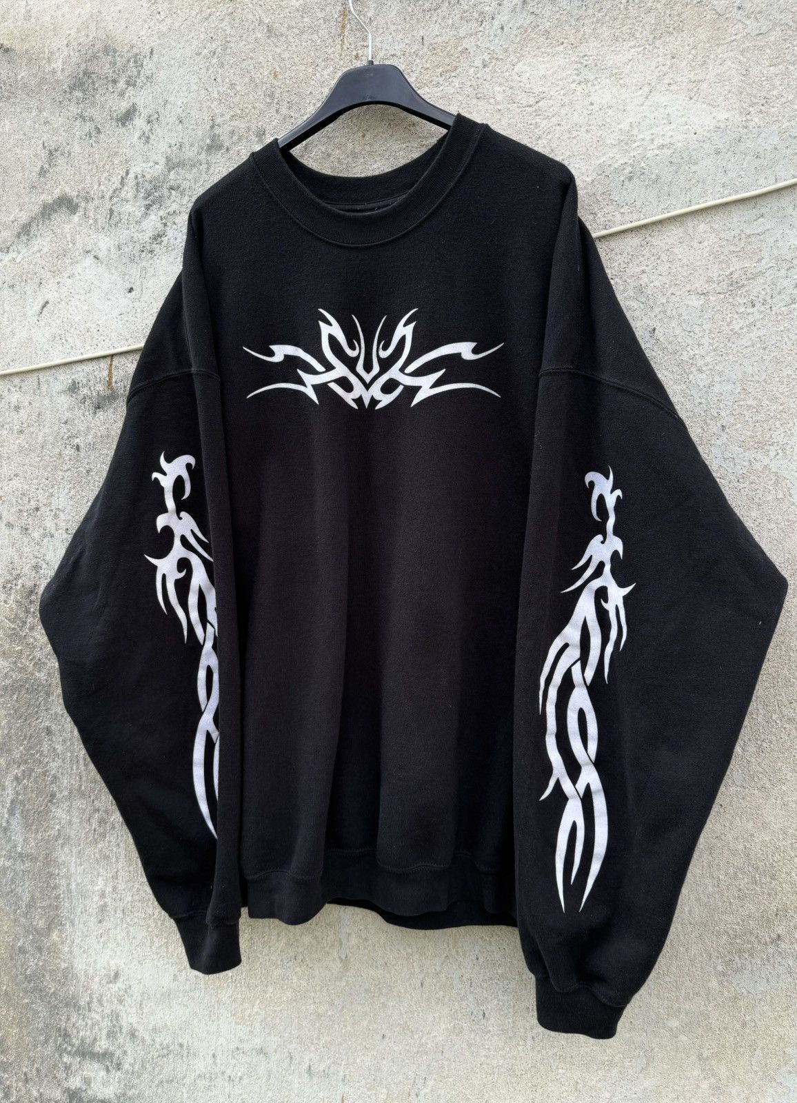 Rap Tees Vintage Tribal Sweatshirt Black Boxy Oversized Affliction Size US XXL / EU 58 / 5 - 2 Thumbnail