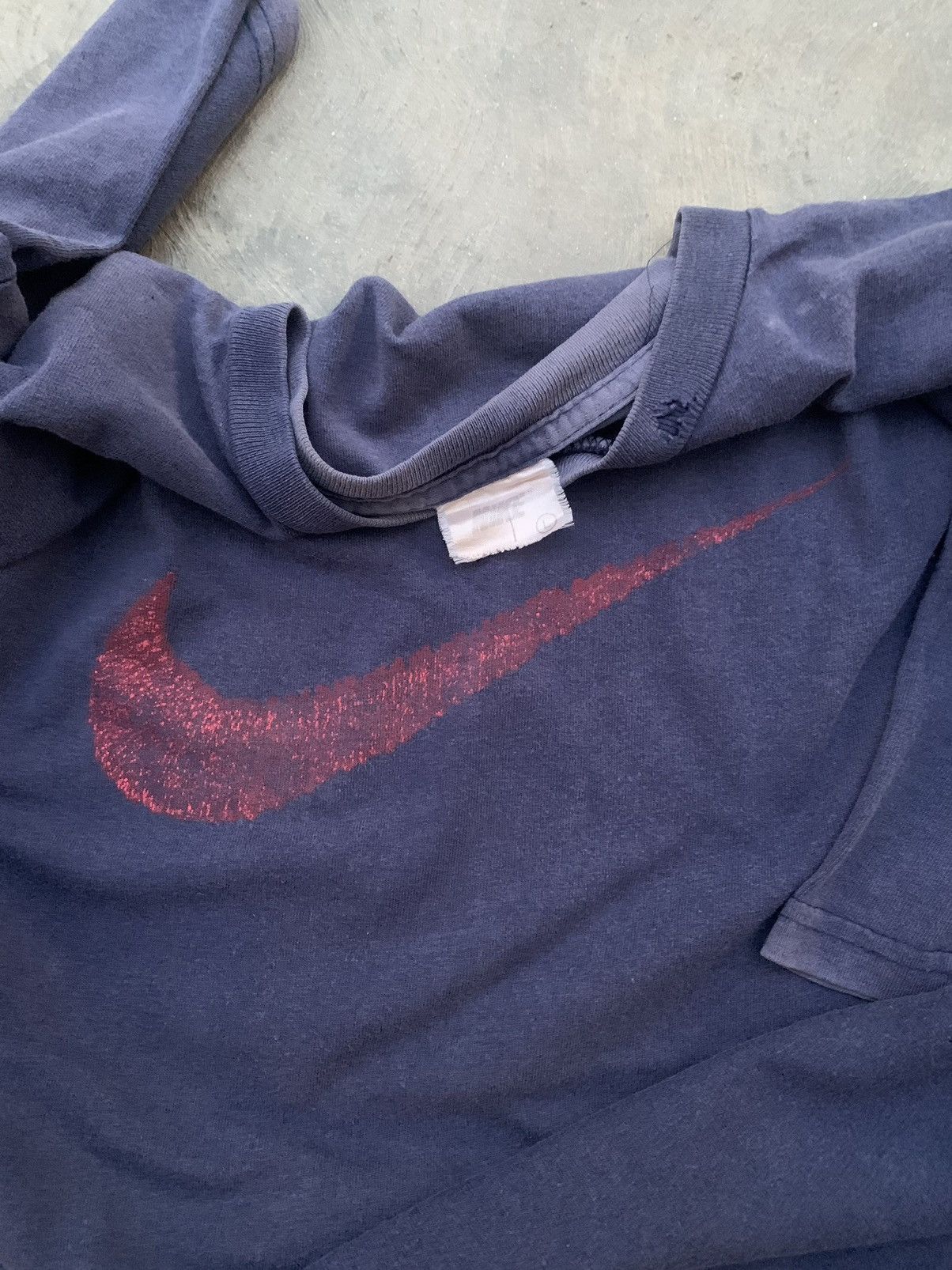 Nike × Vintage Tshirt Nike Big Swoosh Embroidery Graphic Size US L / EU 52-54 / 3 - 2 Thumbnail