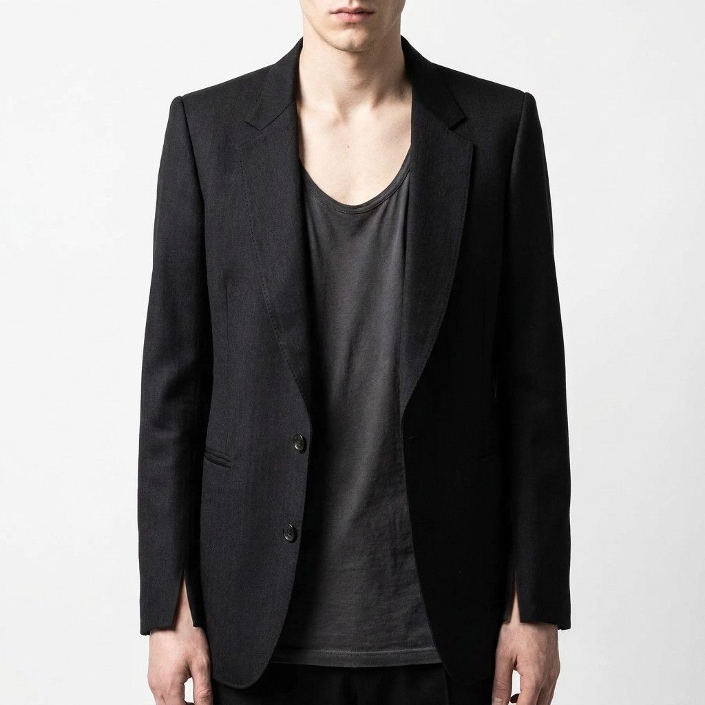 Julius RARE: Julius_7 AW04 “Post Proletariat” Wool Blend Blazer sz1 Size 44S - 2 Thumbnail