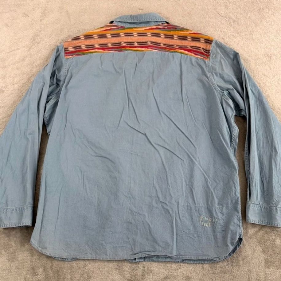 Polo Ralph Lauren VINTAGE Polo Ralph Lauren Aztec Western Southwest Patch Chin Strap Shirt Men 2XL Size US XXL / EU 58 / 5 - 3 Thumbnail
