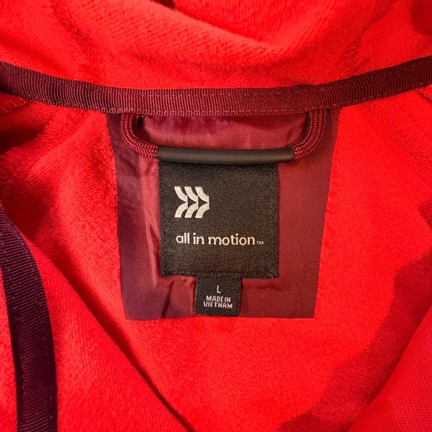 Target Basics All In Motion Jacket Red Hooded Full Zip Mens L Athletic Size US L / EU 52-54 / 3 - 2 Thumbnail