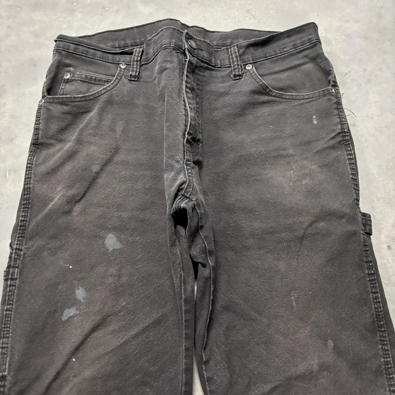 Dickies × Vintage Crazy Vintage Y2K/20000s Faded Black Dickies Skater Workwear Carpenter Pants! Size US 33 - 5 Thumbnail