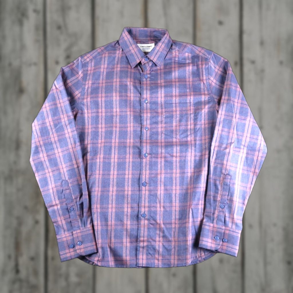 Vintage Twillory Button-Up Shirt Men M Medium Tailored Fit Plaid Stretch Wrinkle Resistant Twill Casual Travel Long Sleeve Size US M / EU 48-50 / 2 - 1 Thumbnail