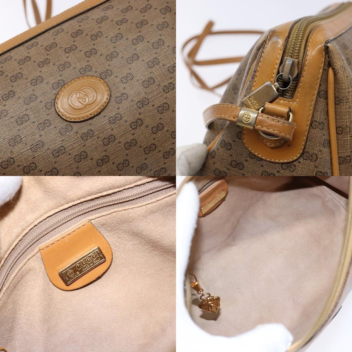 Gucci GUCCI Micro GG Supreme Shoulder Bag Pvc Beige Gold Size ONE SIZE - 11 Thumbnail