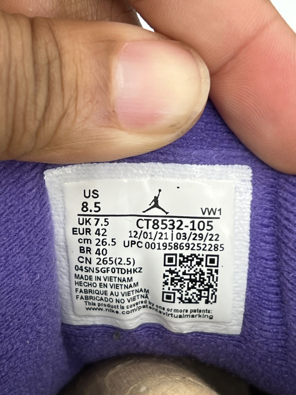 Jordan Brand Jordan 3 Dark Iris Sz. 8.5 Size US 8.5 / EU 41-42 - 8 Thumbnail