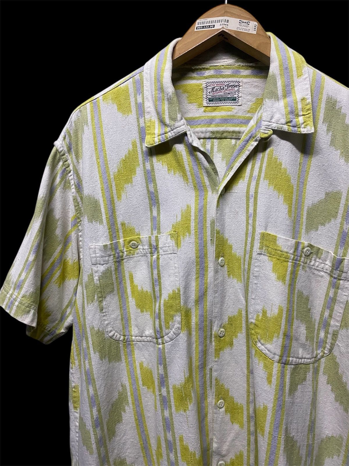 Japanese Brand Vintage Macba Tros Aztec Style Open Collar Shirts Size US L / EU 52-54 / 3 - 2 Thumbnail