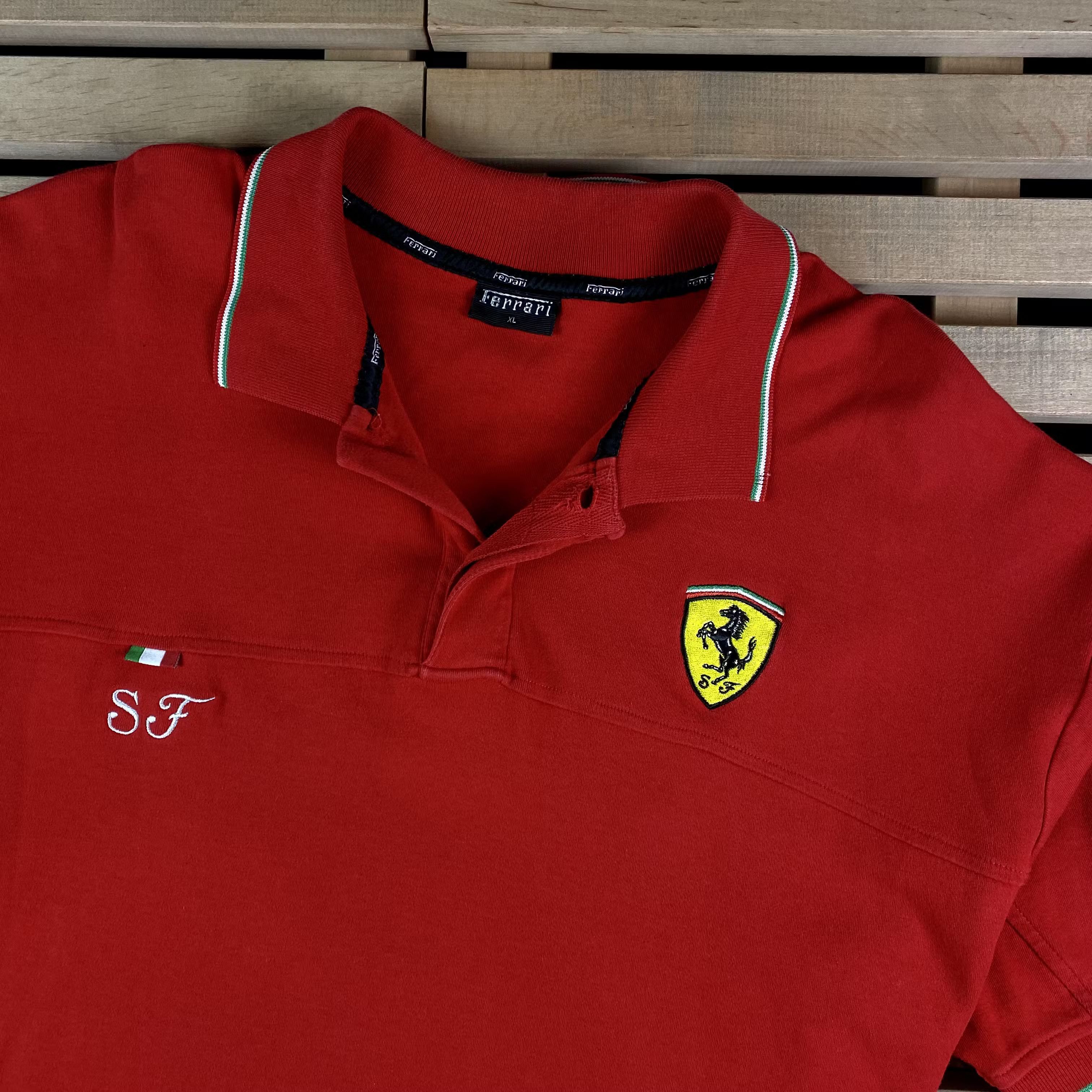 Ferrari × Vintage Mens Polo T Shirt Ferrari Racing Vintage Size XL Size US XL / EU 56 / 4 - 2 Thumbnail