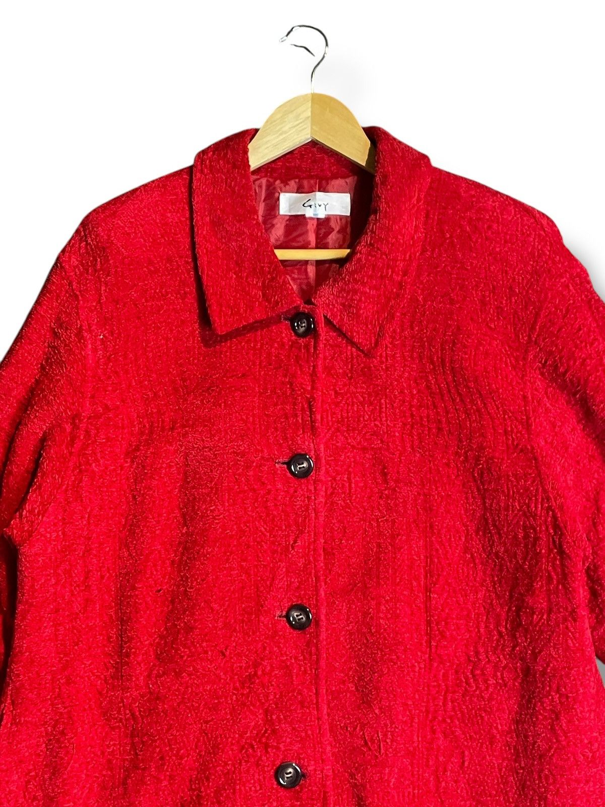 Japanese Brand × Vintage Givy x Japanese Brand Red Jacket Wool Coat (29) Size US M / EU 48-50 / 2 - 3 Thumbnail