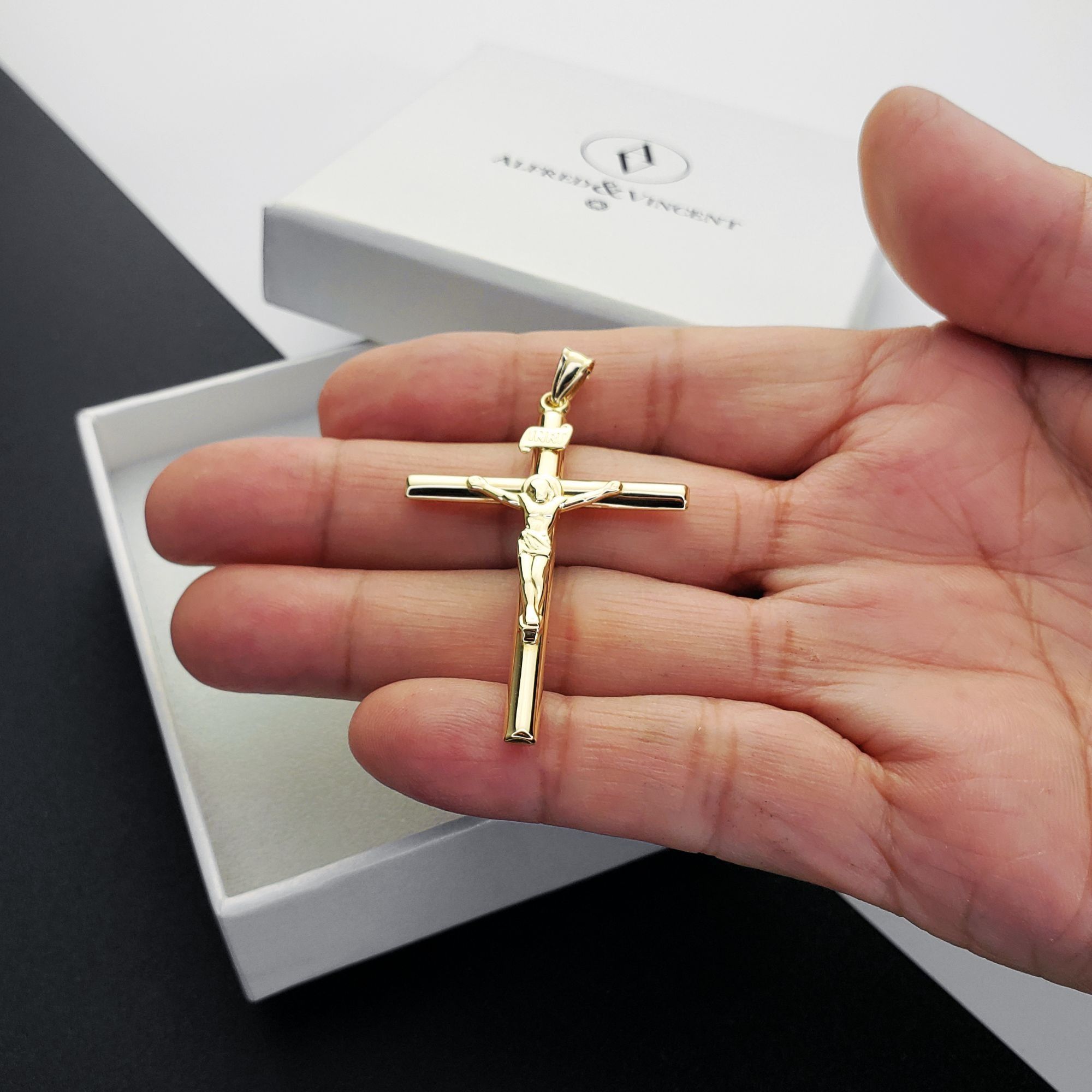 Other Jesus INRI Crucifix Catholic Cross Pendant 14k Yellow Gold Size ONE SIZE - 3 Thumbnail
