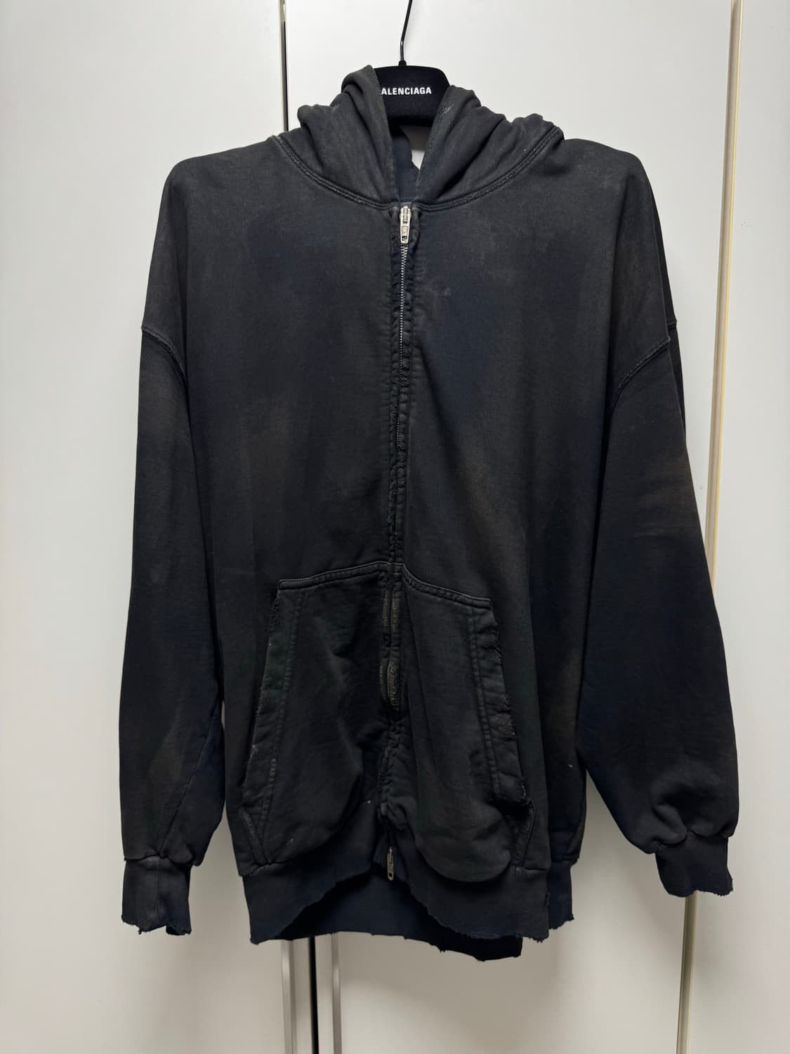Balenciaga AW22 DIRTY MUD POLO ZIPUP HOODIE | Grailed