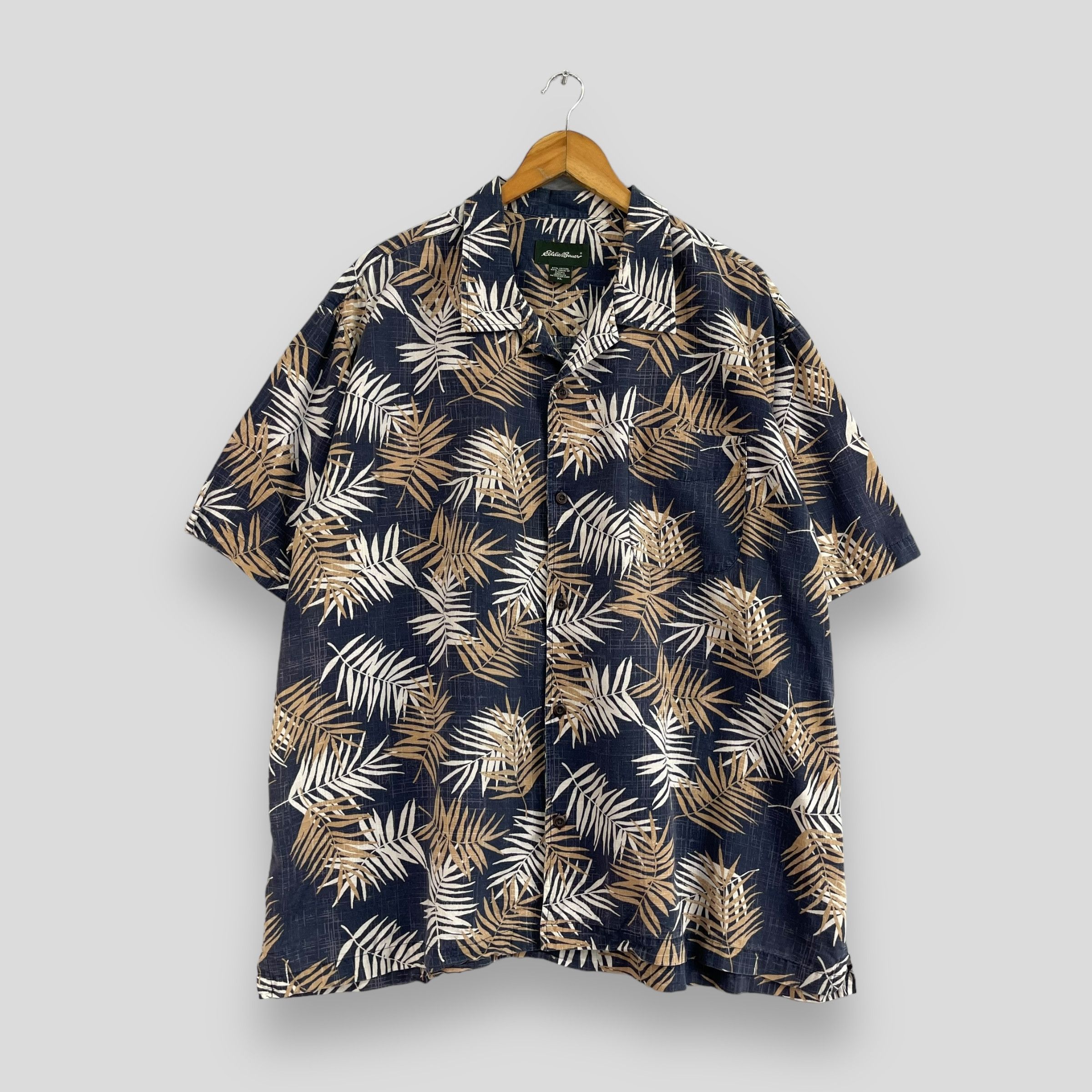 Eddie Bauer Vintage EDDIE BAUER Abstract Floral Motive Hawaii Shirt Size US XL / EU 56 / 4 - 1 Thumbnail
