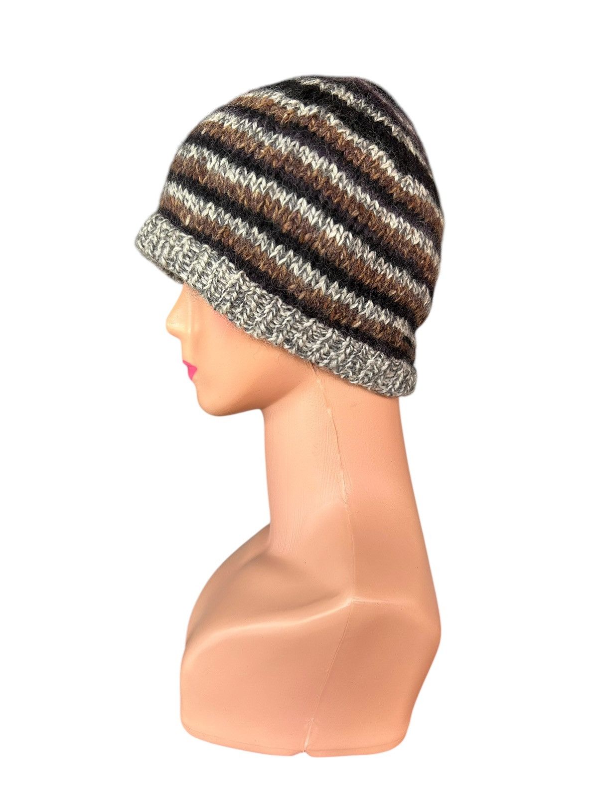 Japanese Brand × Kapital × Vintage Crochet Knitted Handmade hairy Beanie Hats Size ONE SIZE - 4 Thumbnail