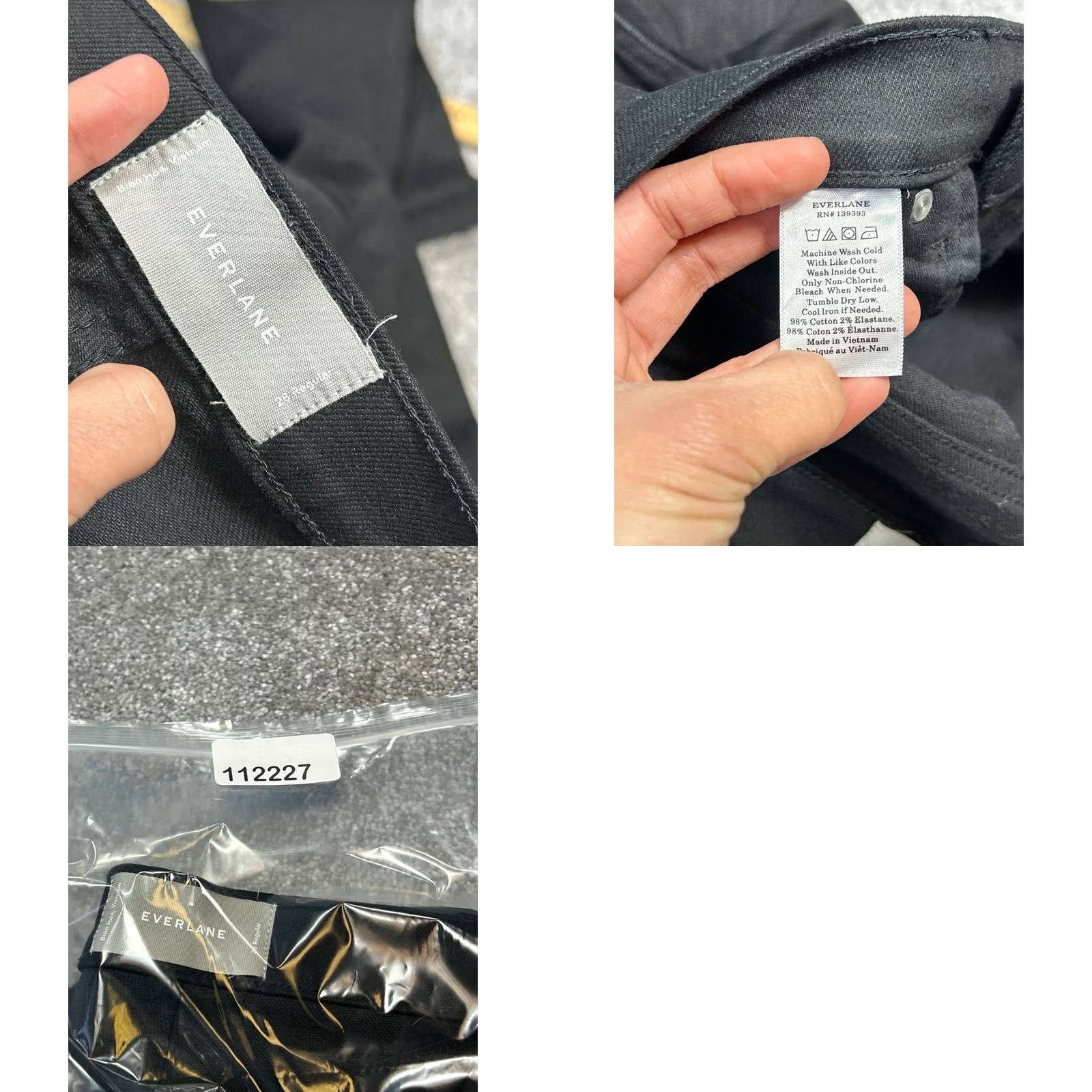 Everlane Everlane Jeans Mens Skinny Leg Low Rise Black Denim Cotton Stretch 28 29x29 Size US 28 / EU 44 - 8 Thumbnail