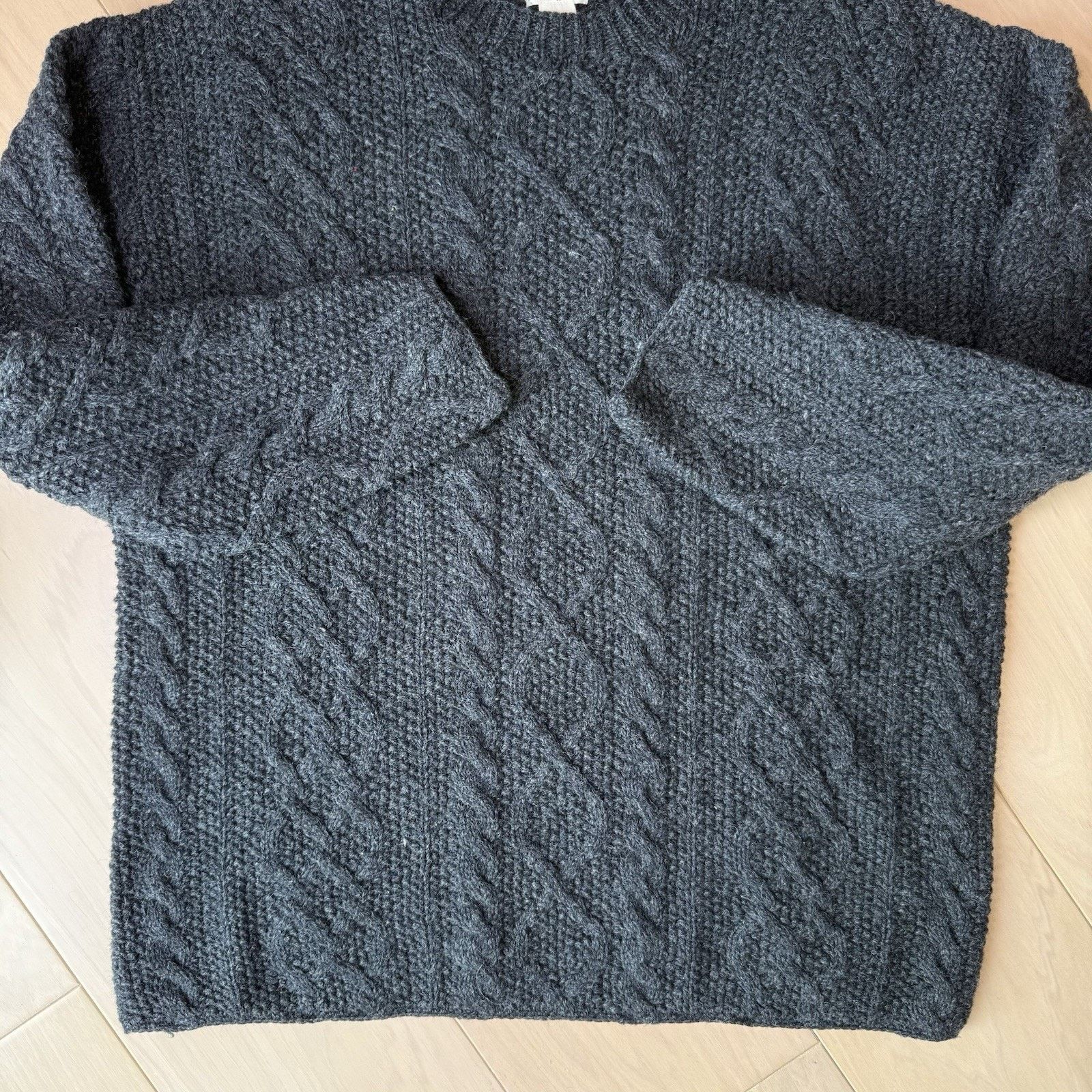 J.Crew Vintage J Crew Cable Knit Sweater S Gray Oarsman Wool Size US S / EU 44-46 / 1 - 6 Thumbnail